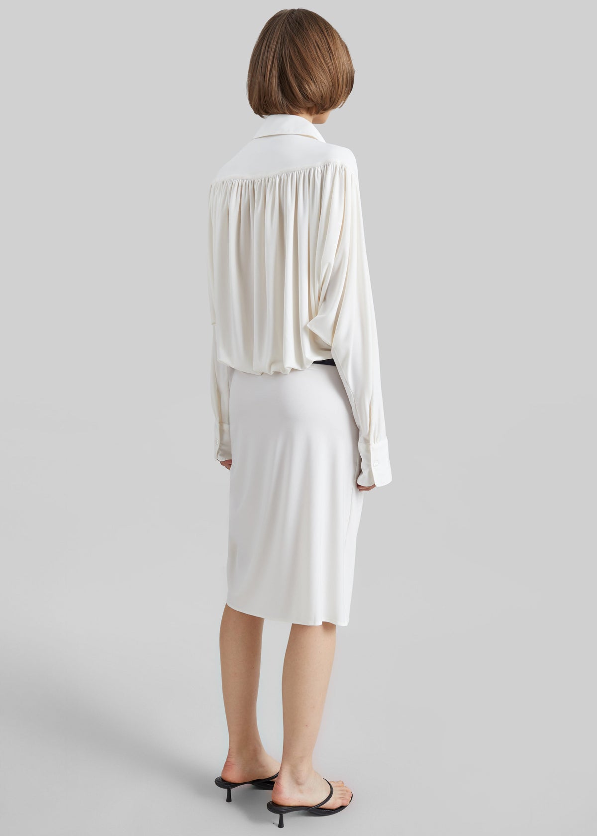 Coperni Draped Boxy Suspended Dress - White - 5