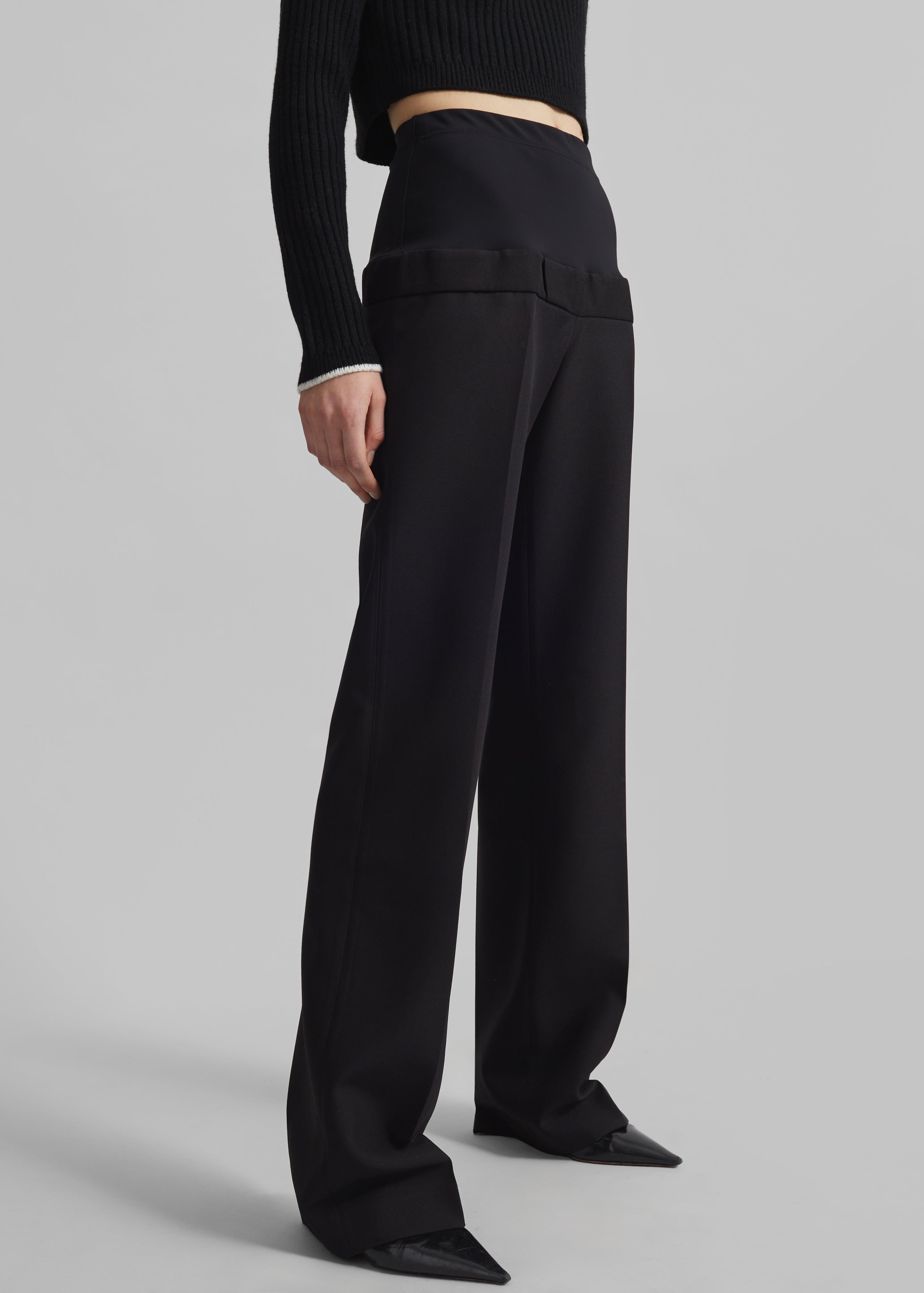 Coperni Hybrid Jersey Tailored Trousers - Black - 3