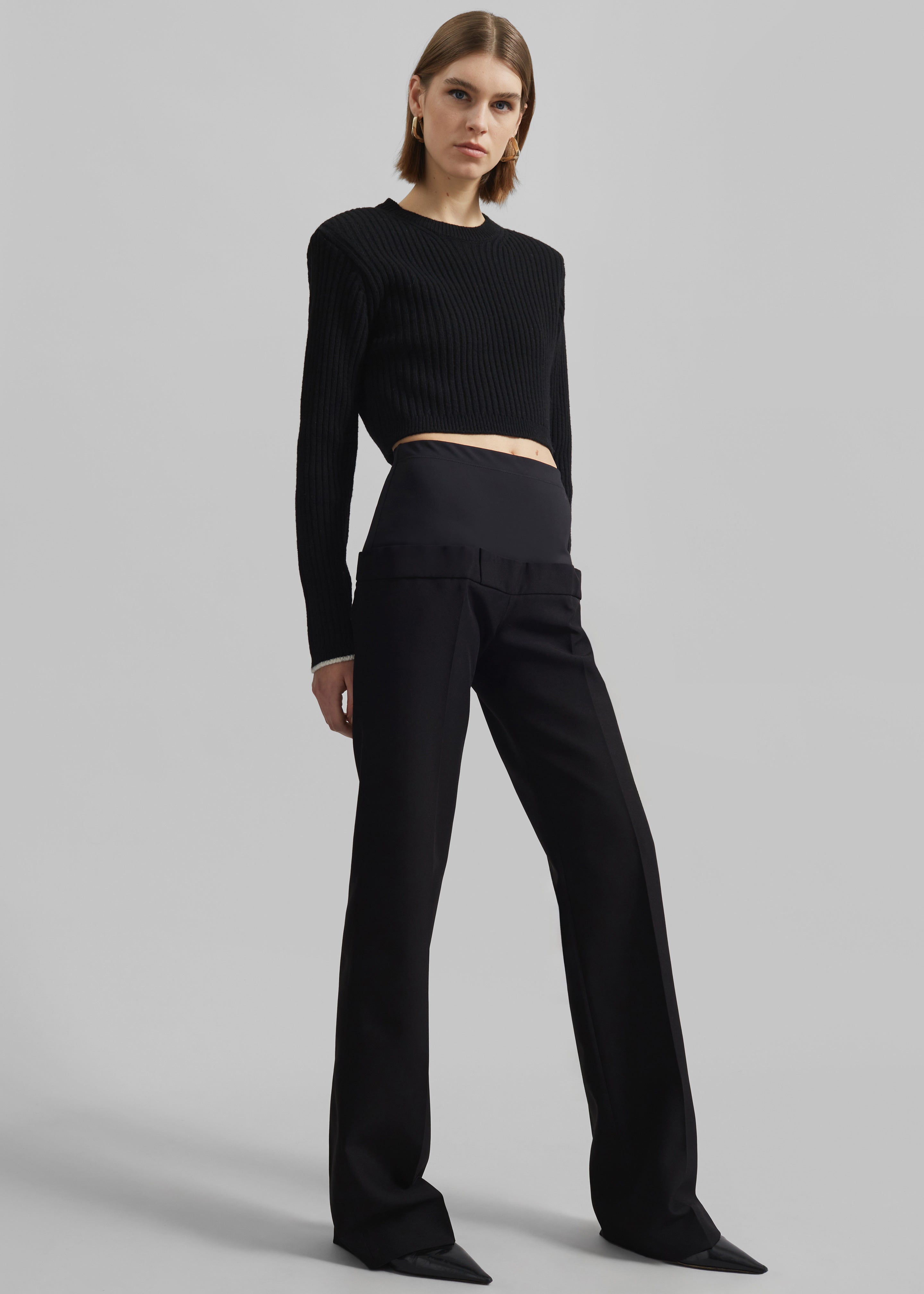 Coperni Hybrid Jersey Tailored Trousers - Black - 4