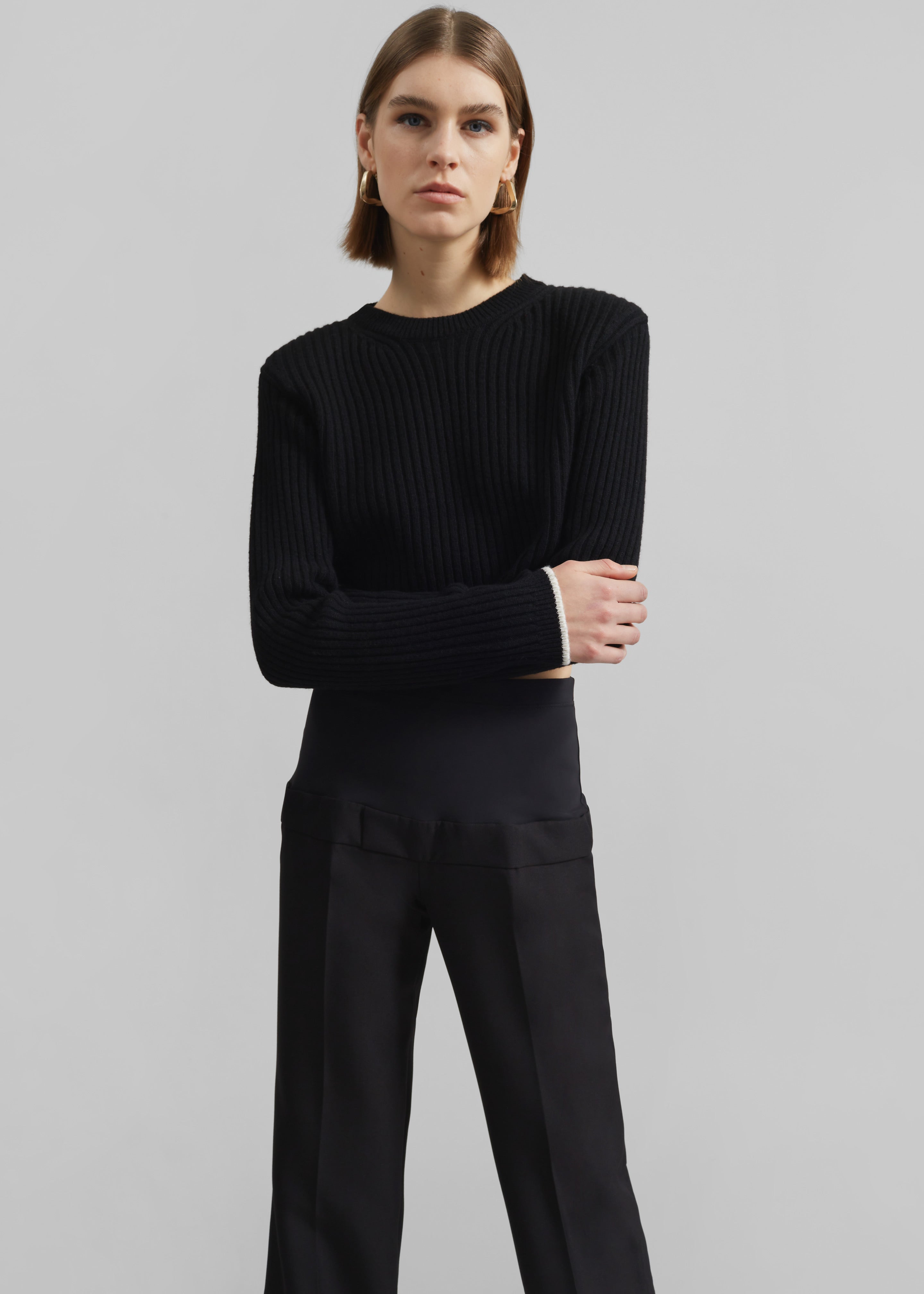 Coperni Hybrid Jersey Tailored Trousers - Black - 6