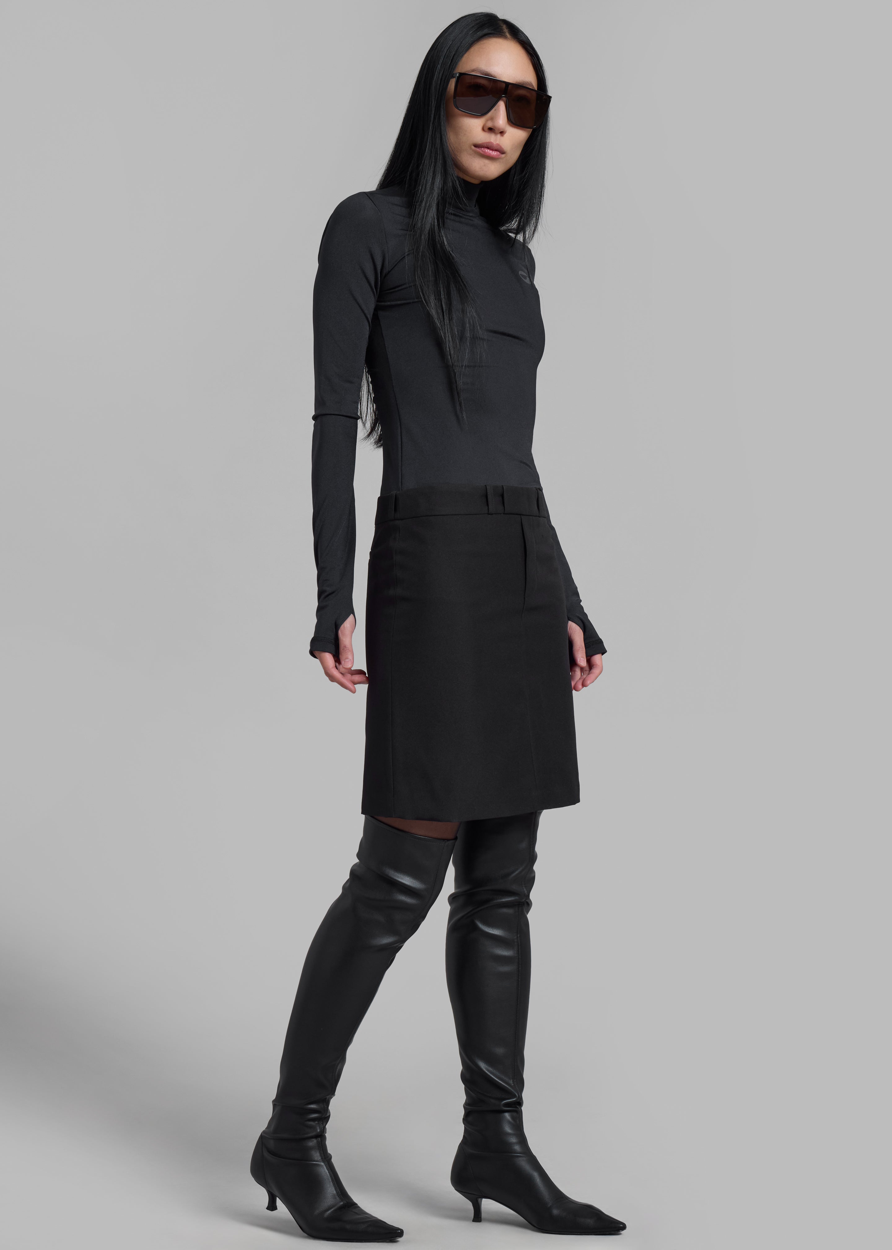 Coperni Hybrid Tailored Dress - Black - 1