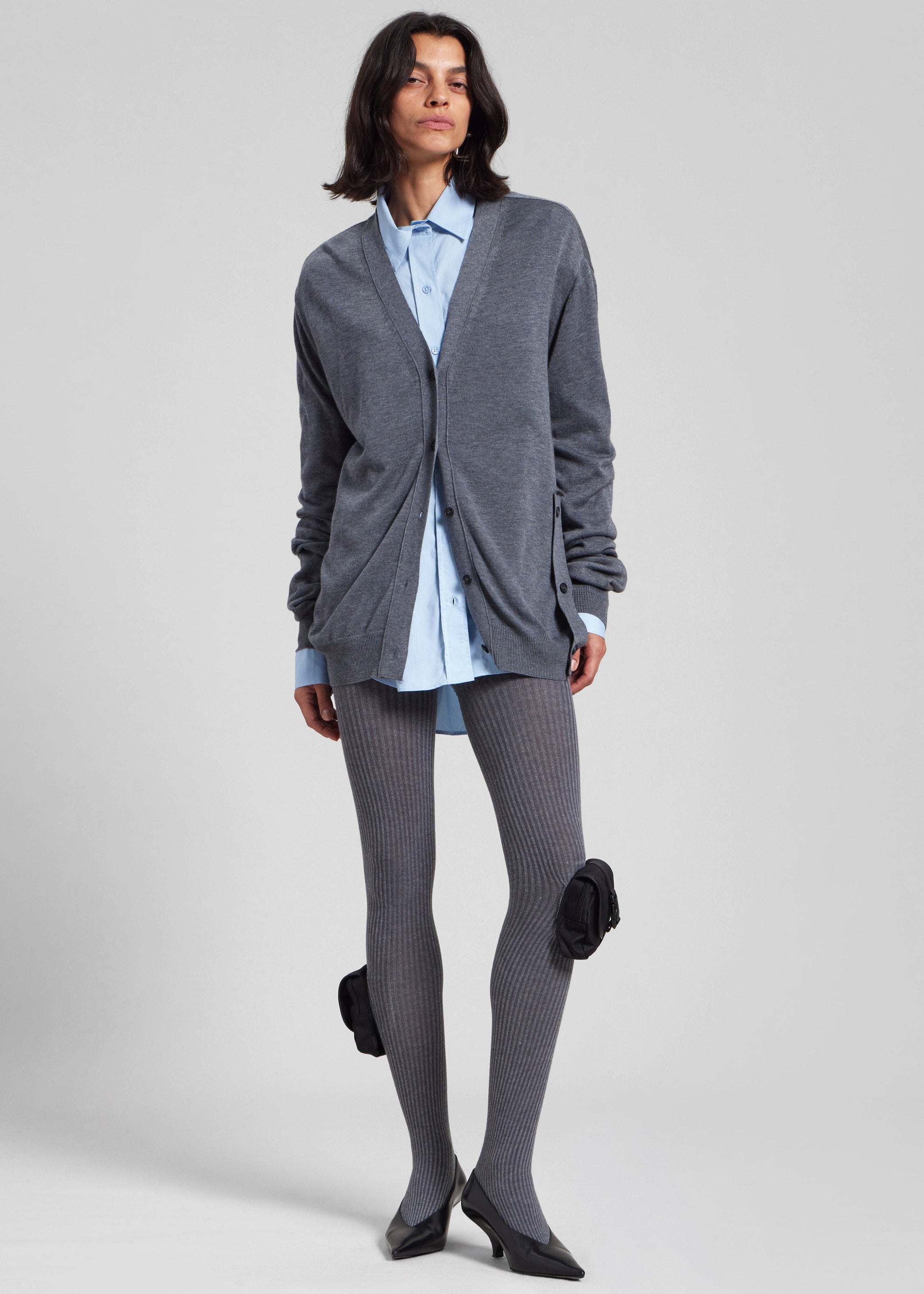 Shop the look image for Coperni Knit Tights - Grey