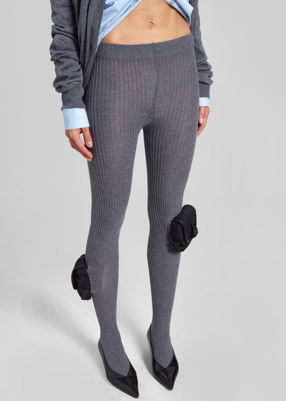Coperni Knit Tights - Grey - 1