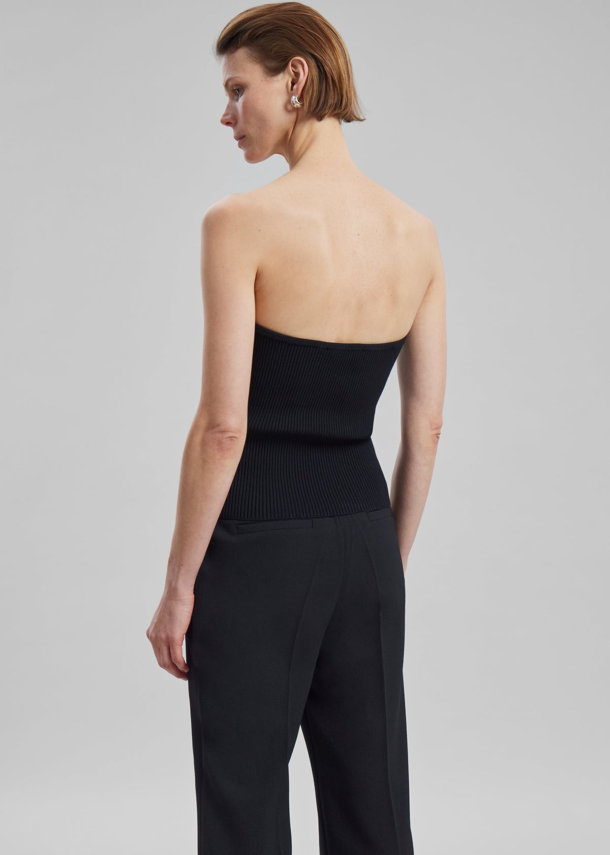 Coperni Knitted Bustier Top - Black - 6