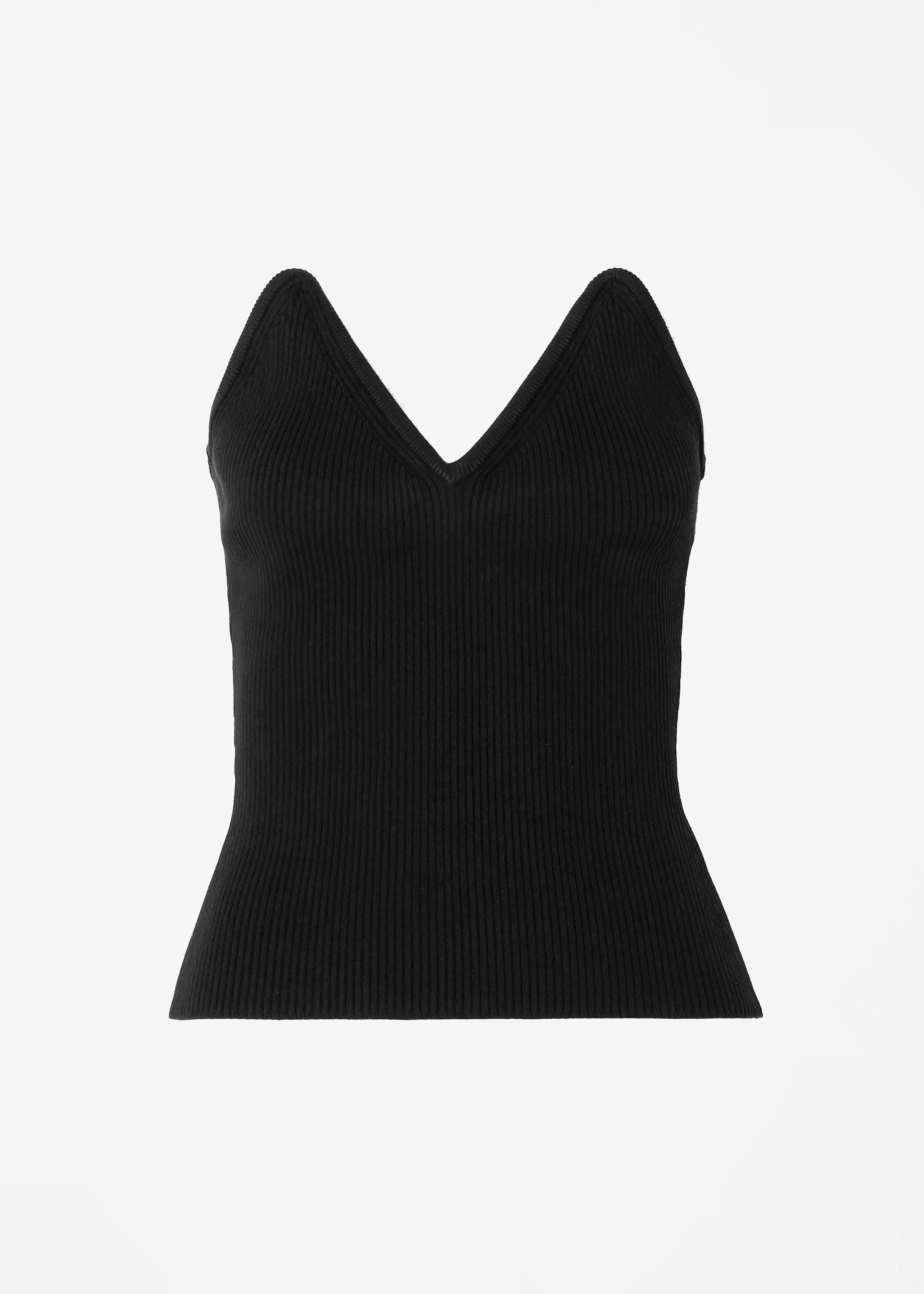Coperni Knitted Bustier Top - Black - 7