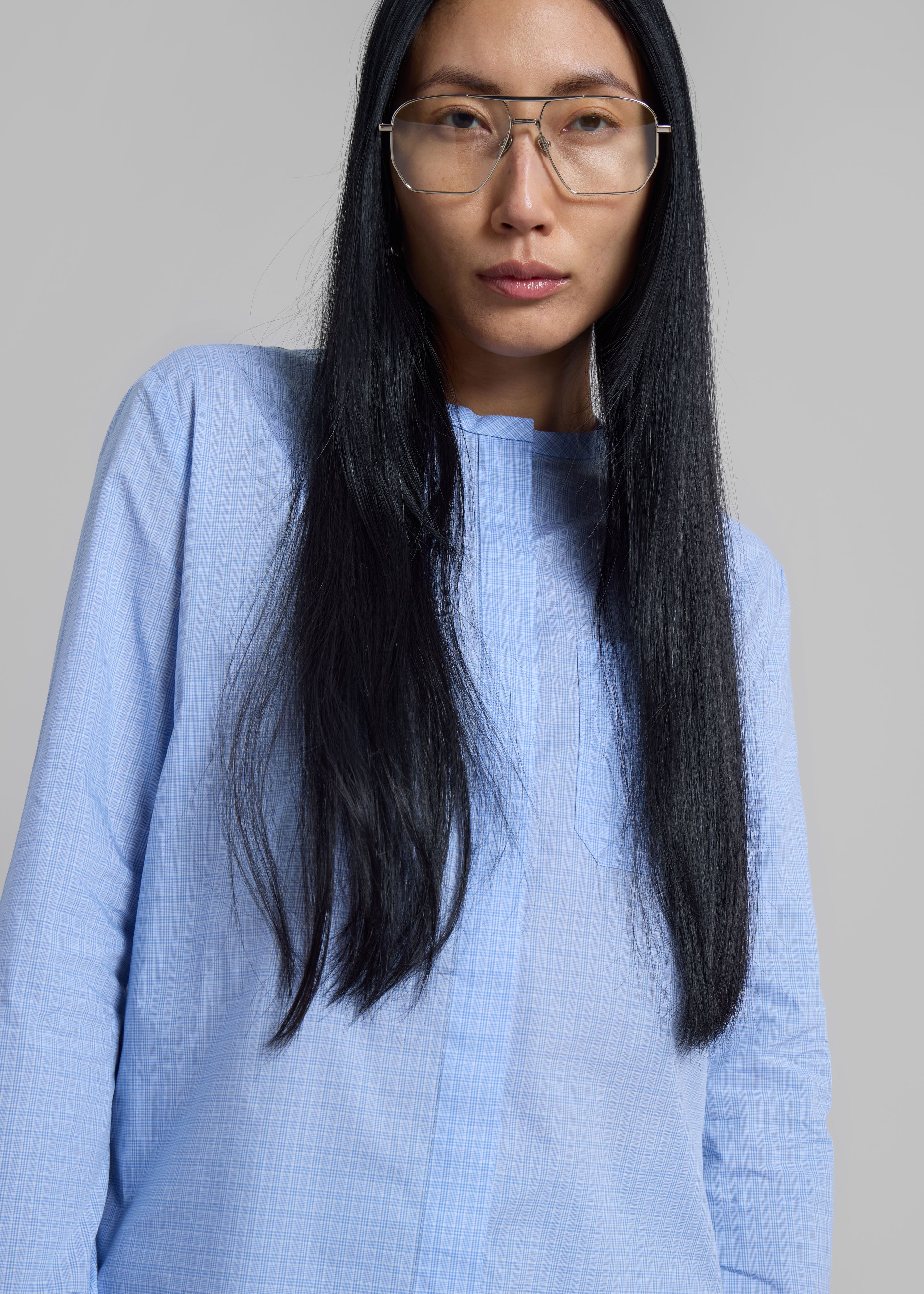 Coperni Knot Sleeve Shirt - Blue/White - 4