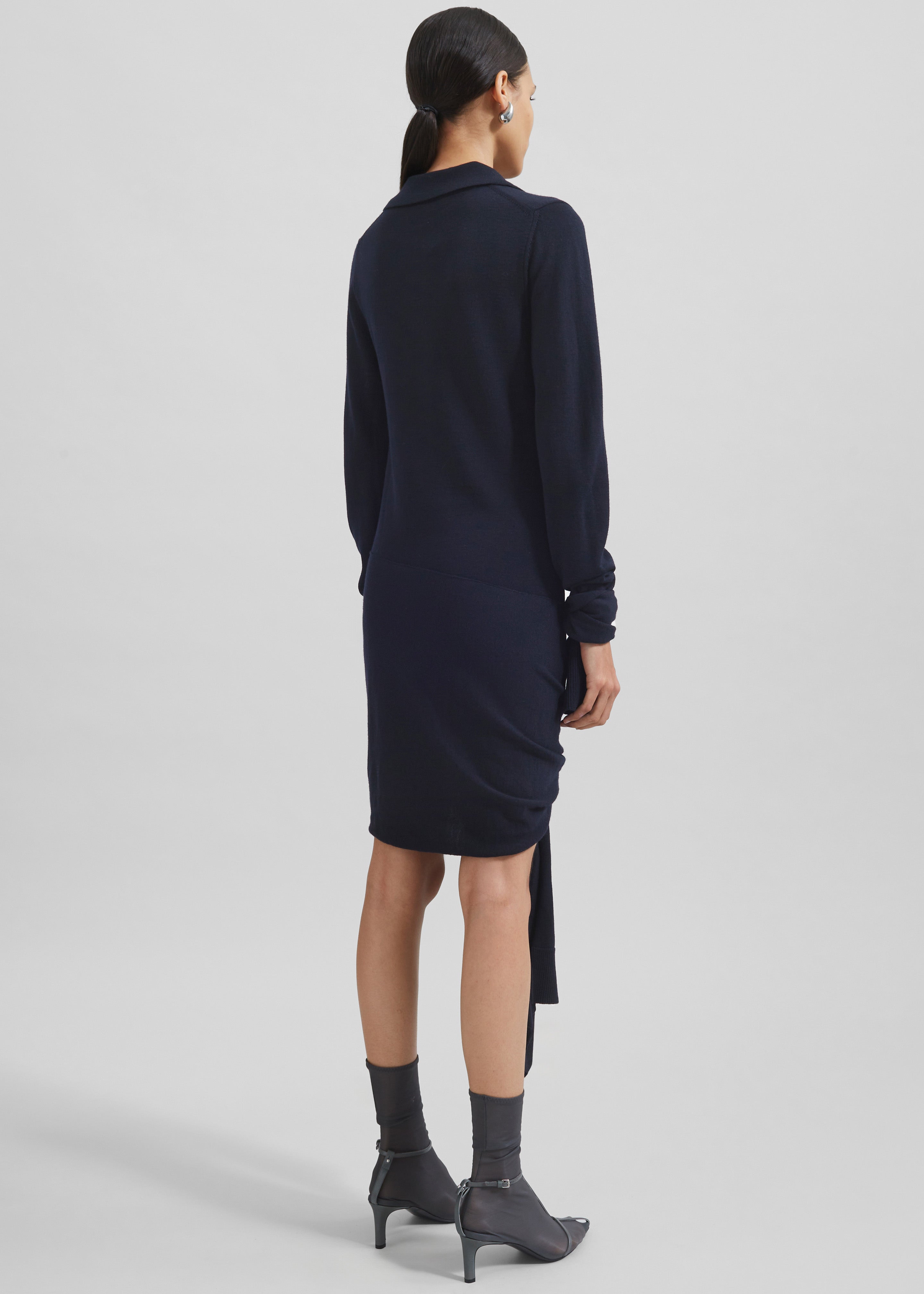 Coperni Knotted Sleeved Dress - Blue - 8