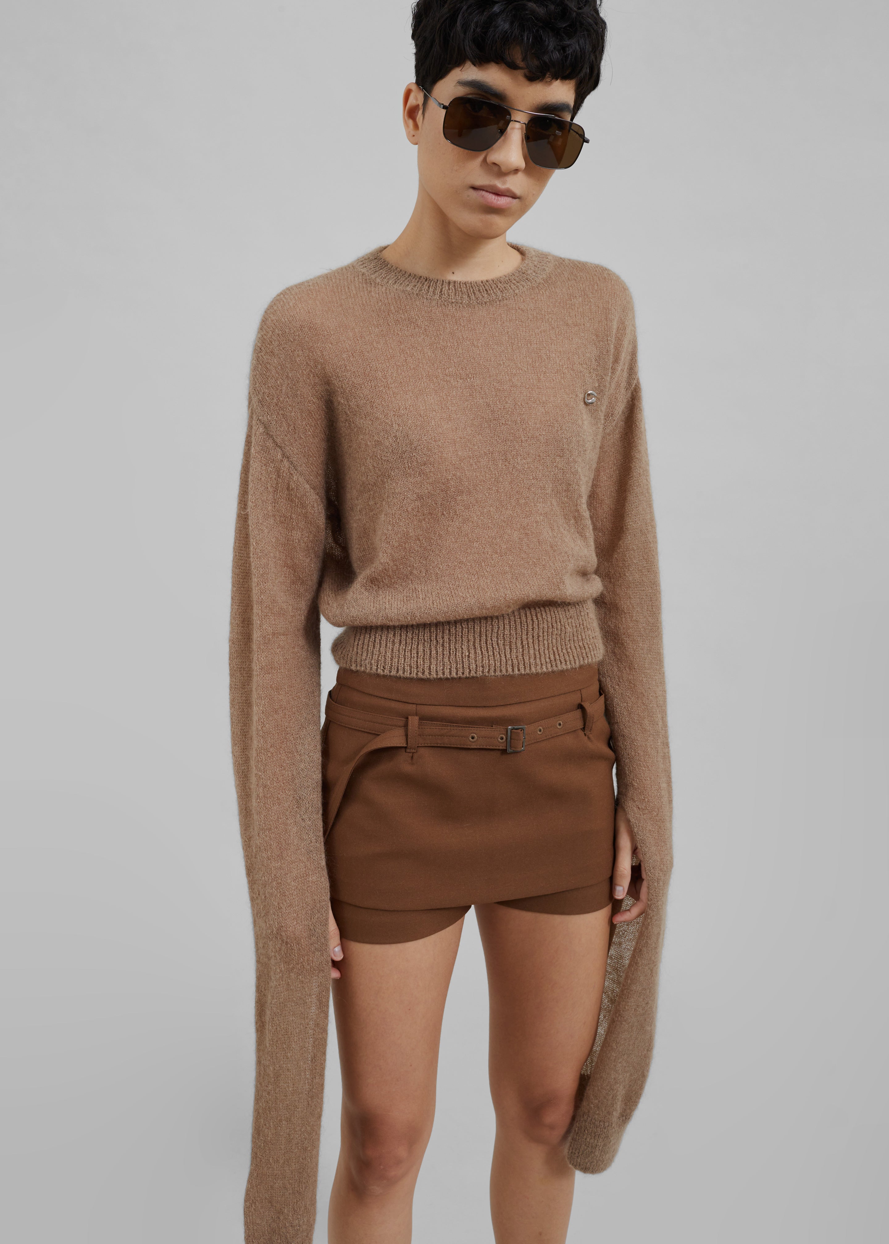 Coperni Knotted Sleeves Jumper - Light Brown - 5