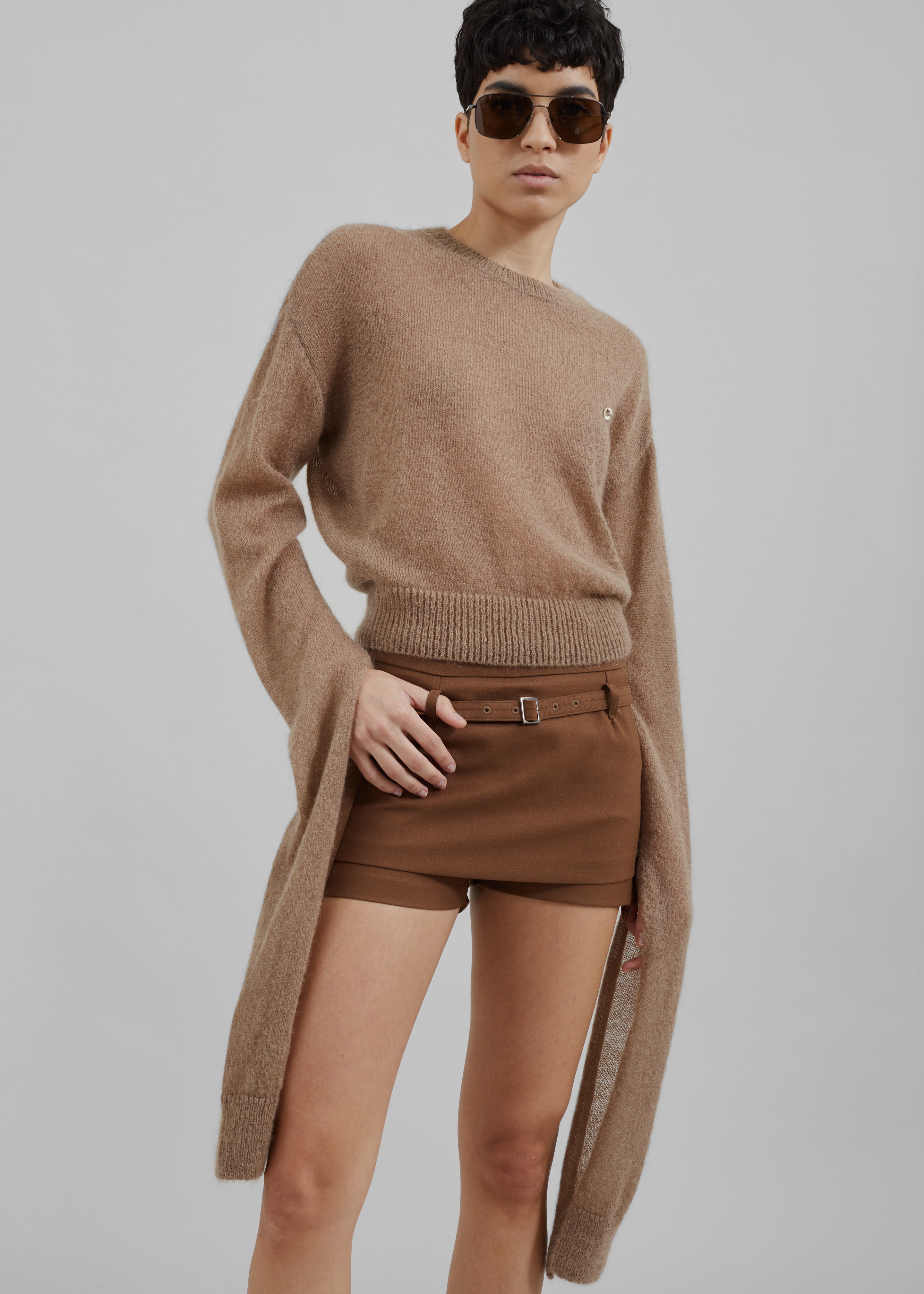 Coperni Knotted Sleeves Jumper - Light Brown - 4