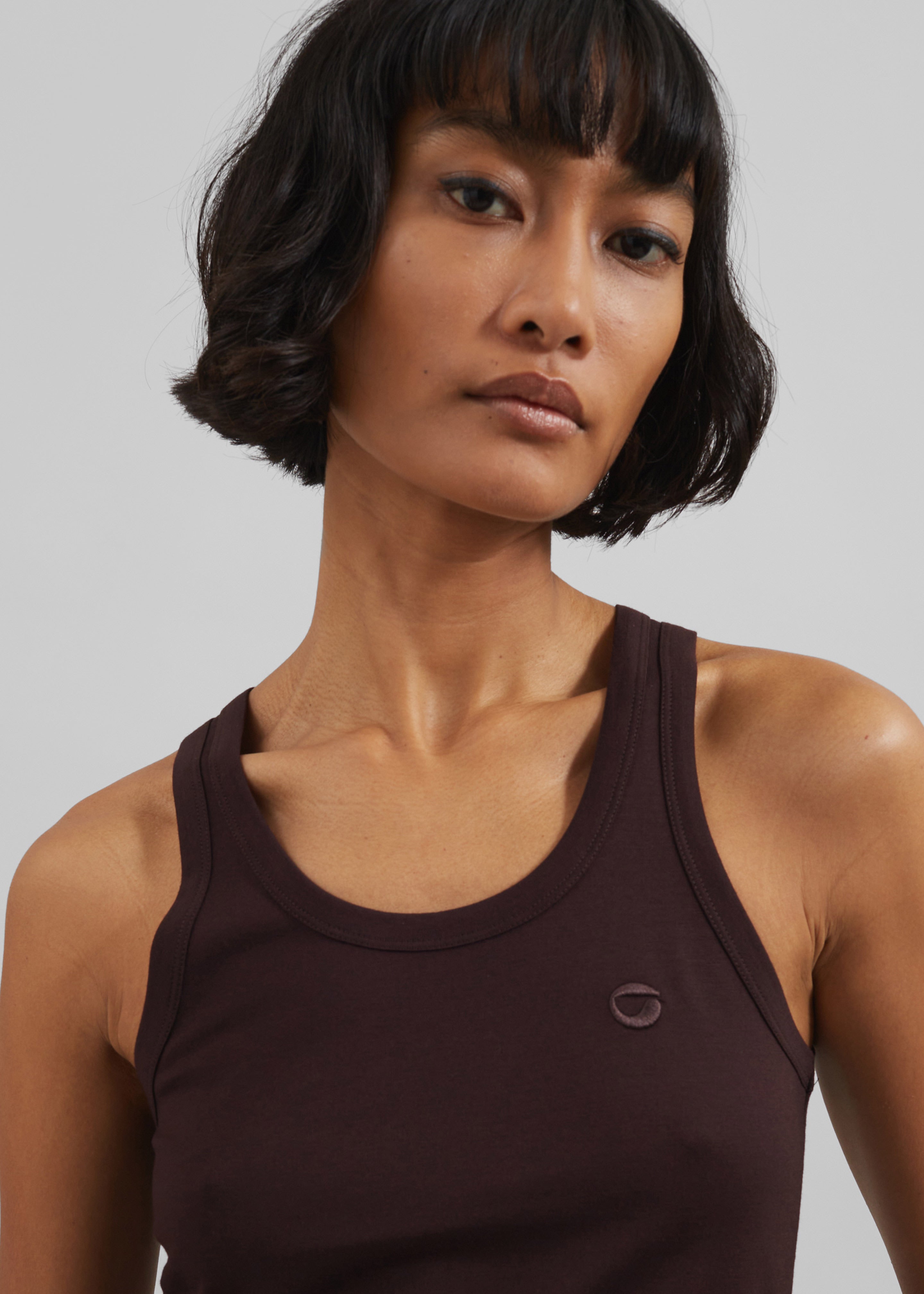 Coperni Lightweight Logo Tank Top - Brown - 2