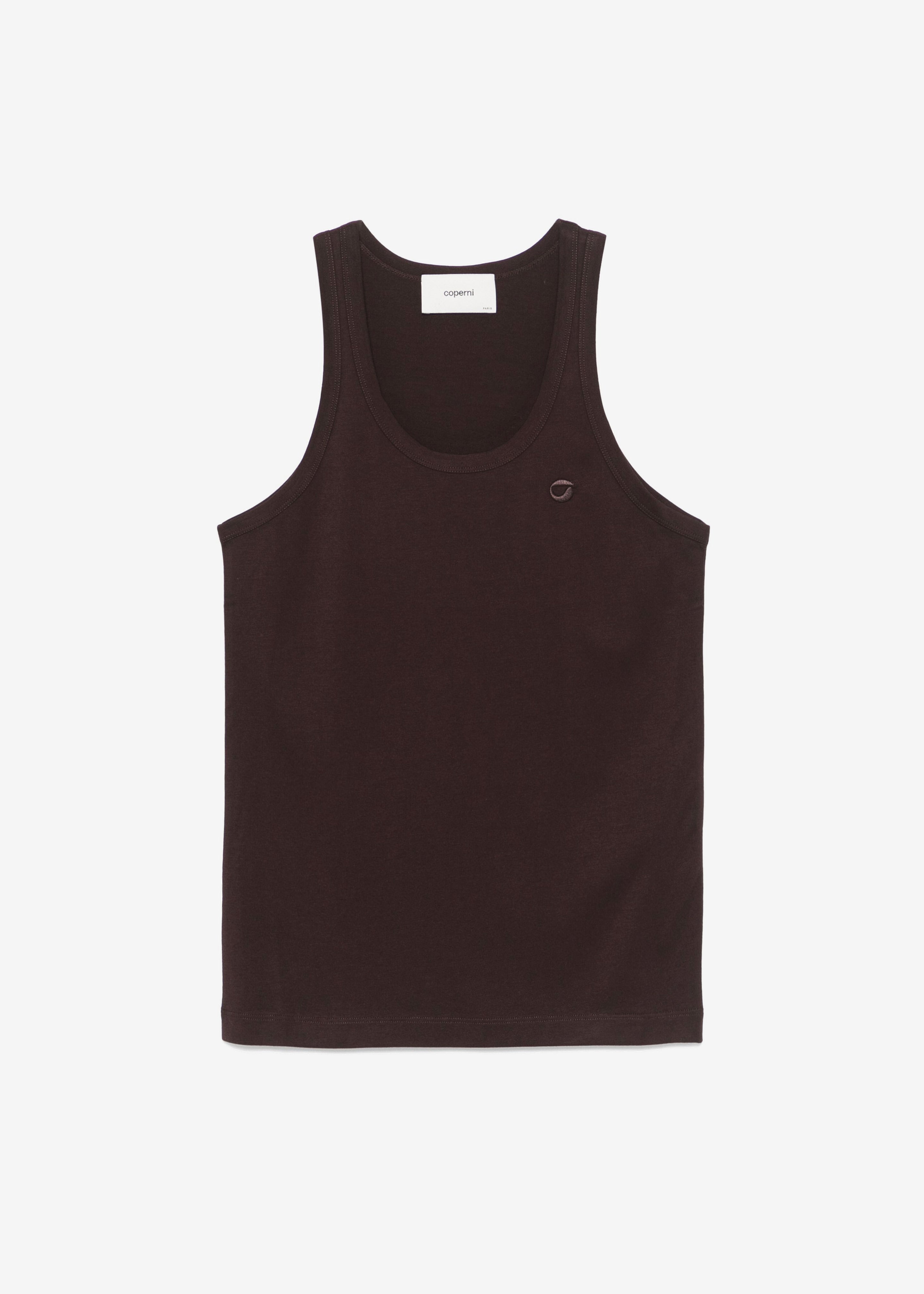 Coperni Lightweight Logo Tank Top - Brown - 7