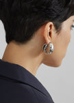 Coperni Creole Logo Earrings - Silver