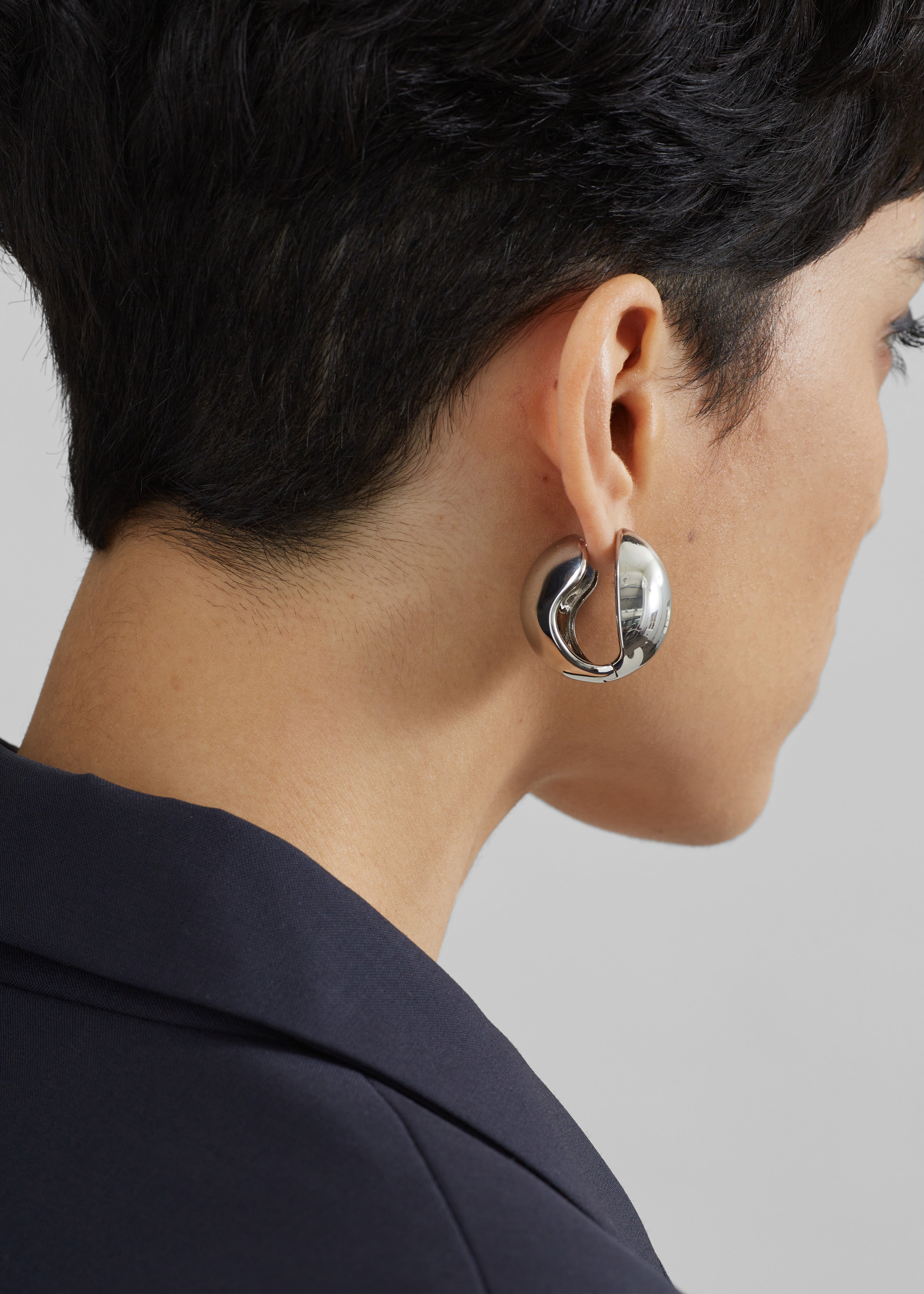 Coperni The Logo Earrings - Silver - 1