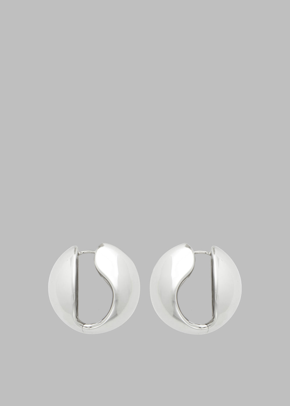 Coperni Creole Logo Earrings - Silver - 1