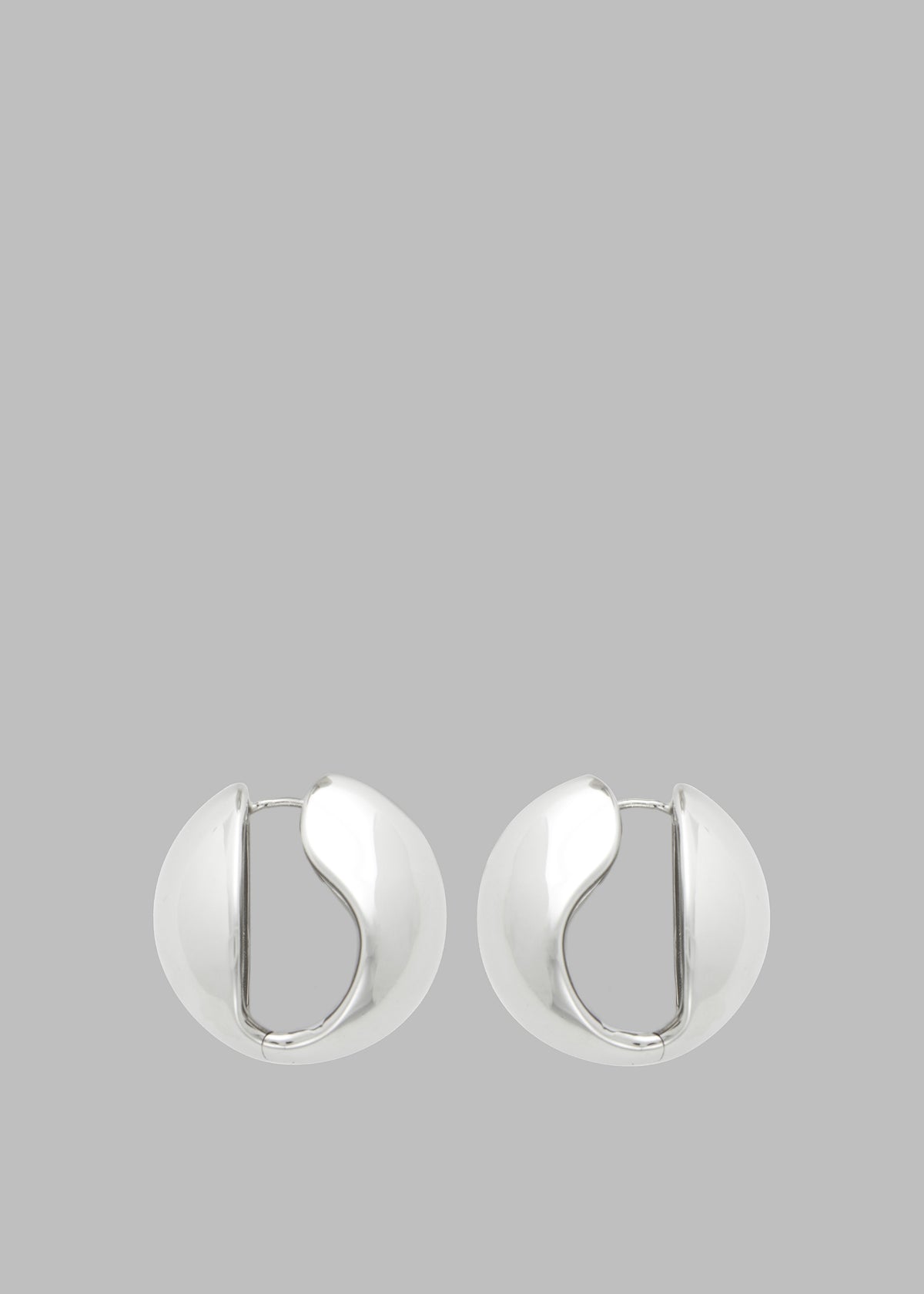 Coperni Creole Logo Earrings - Silver - 2