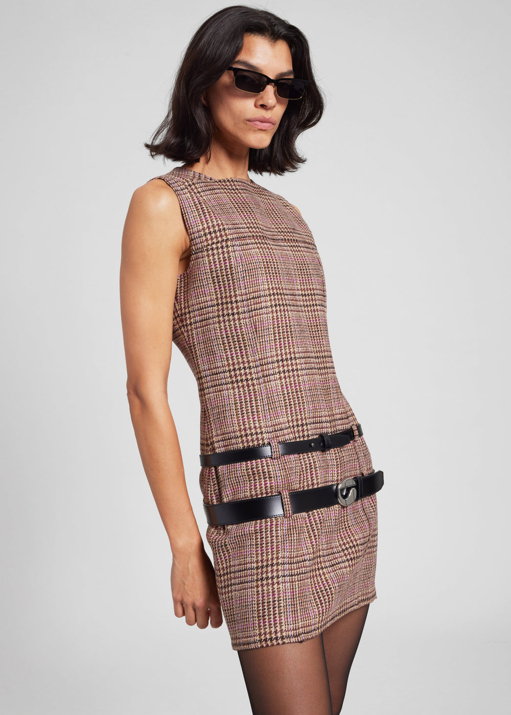 Coperni Multi Belt Dress - Brown - 1