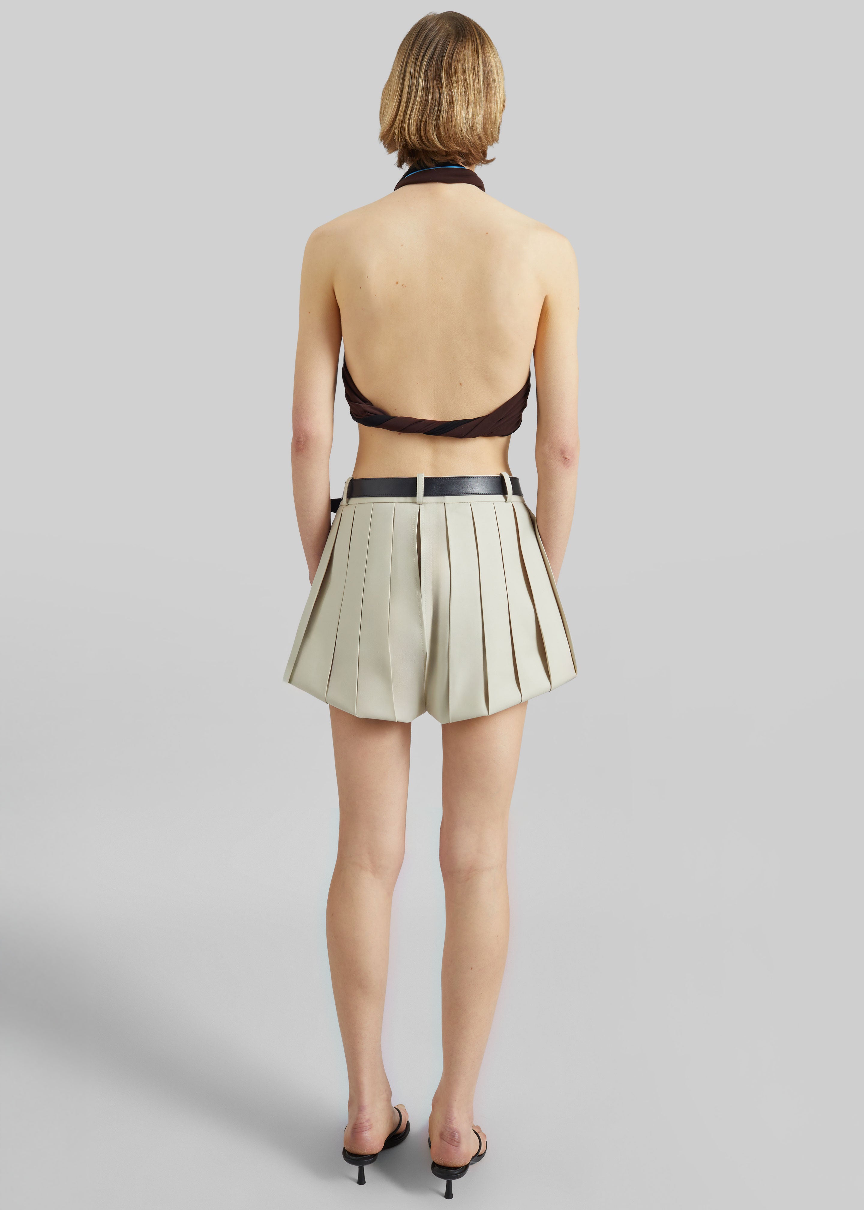 Coperni Multi Pleats Shorts - Beige - 8