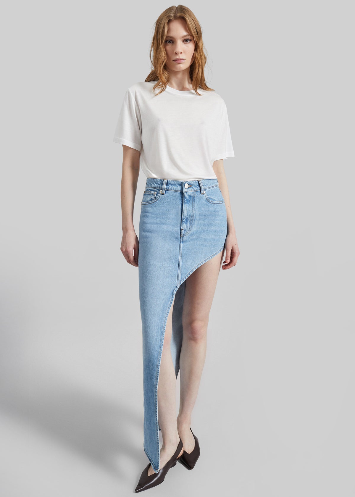 Coperni One-Leg Denim Skirt - Blue - 5