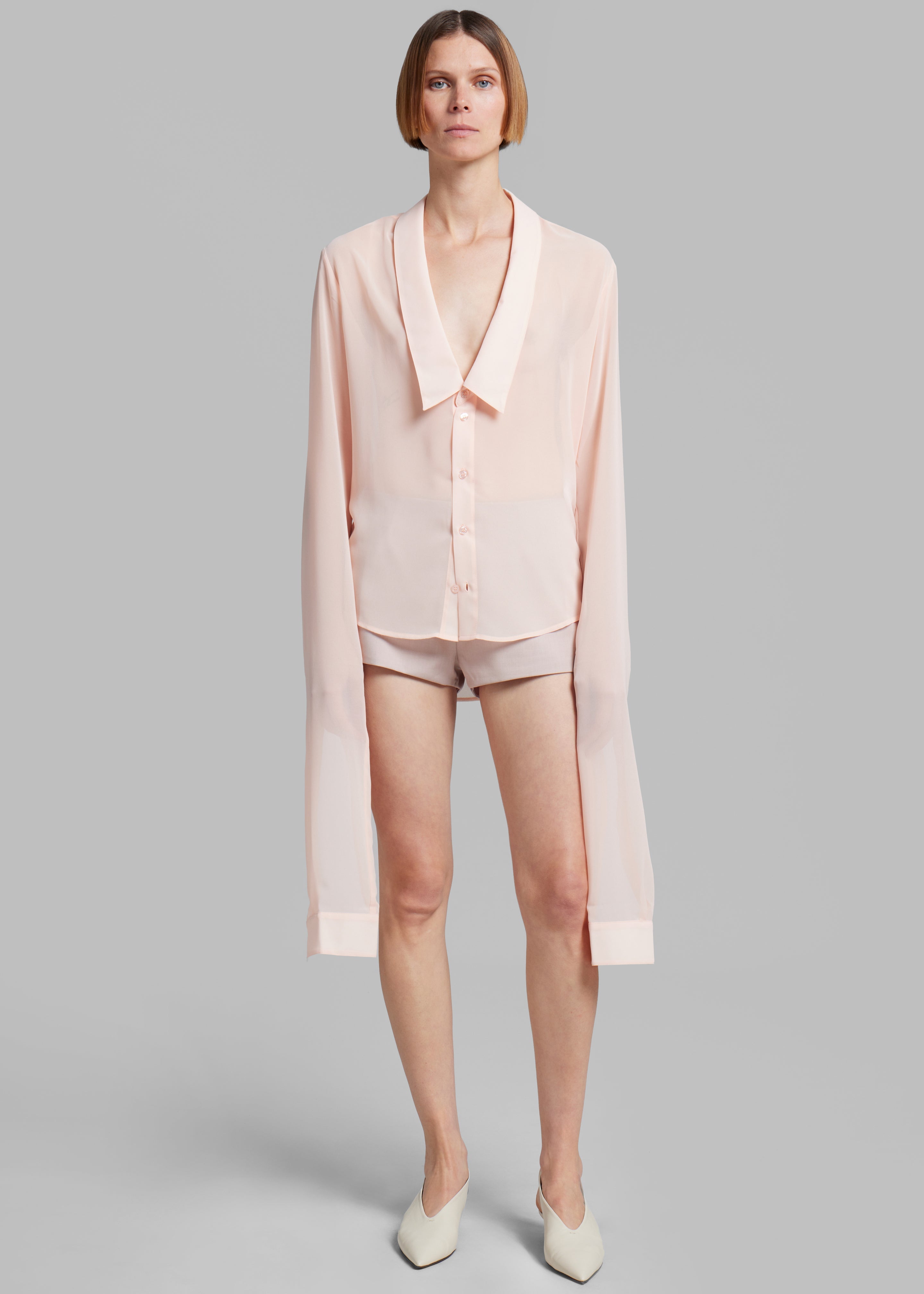 Coperni Open Collar Shirt - Peach - 5