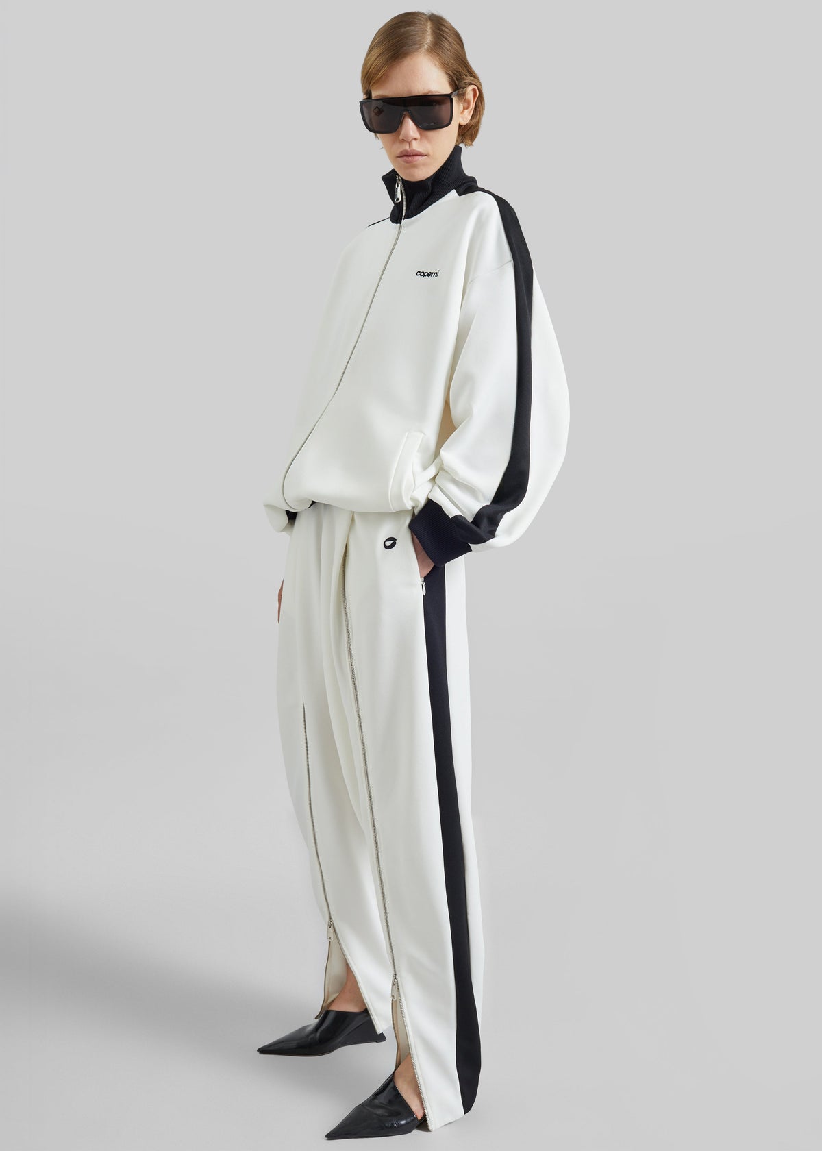 Coperni Oversized Track Jacket - White - 2