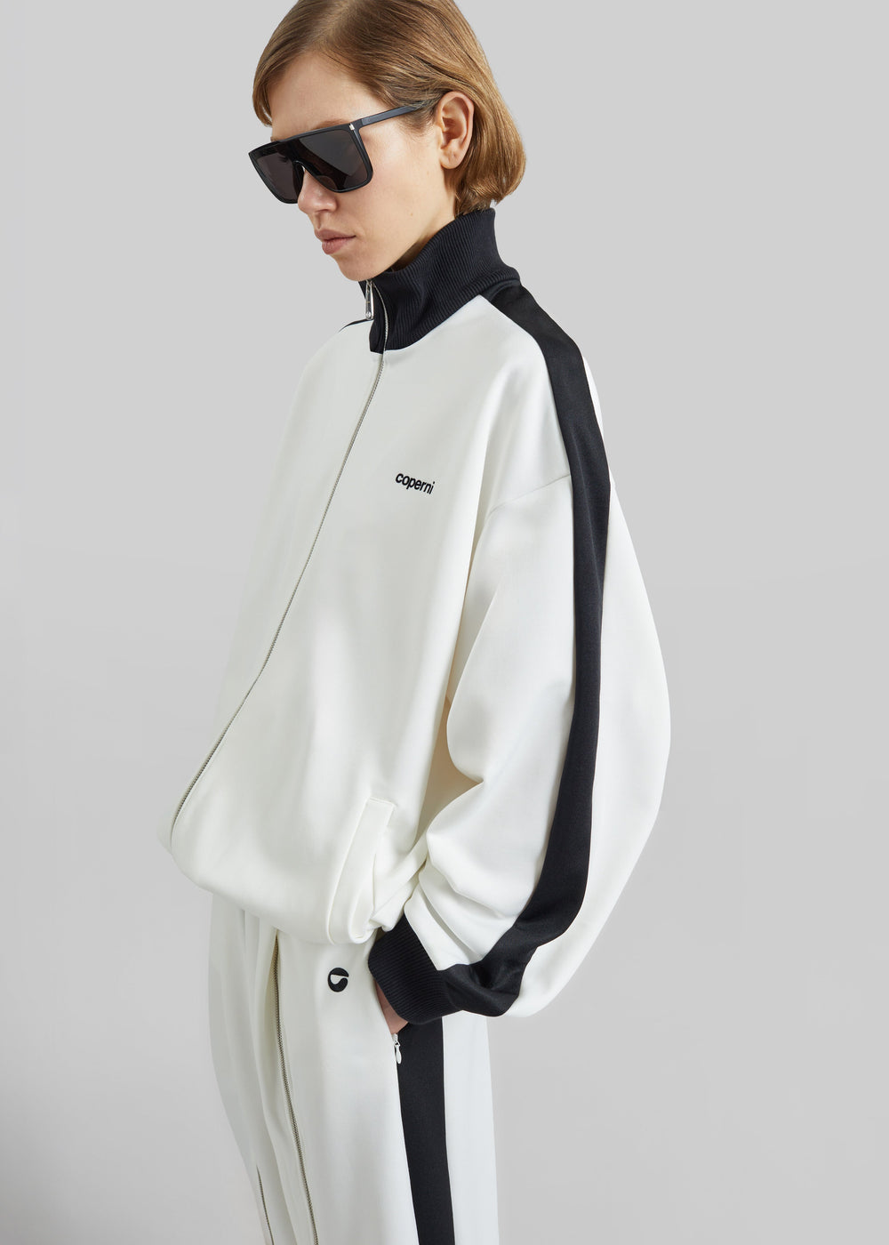 Coperni Oversized Track Jacket - White