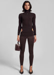 Coperni Pocket Cut-Out Rib Turtleneck - Brown