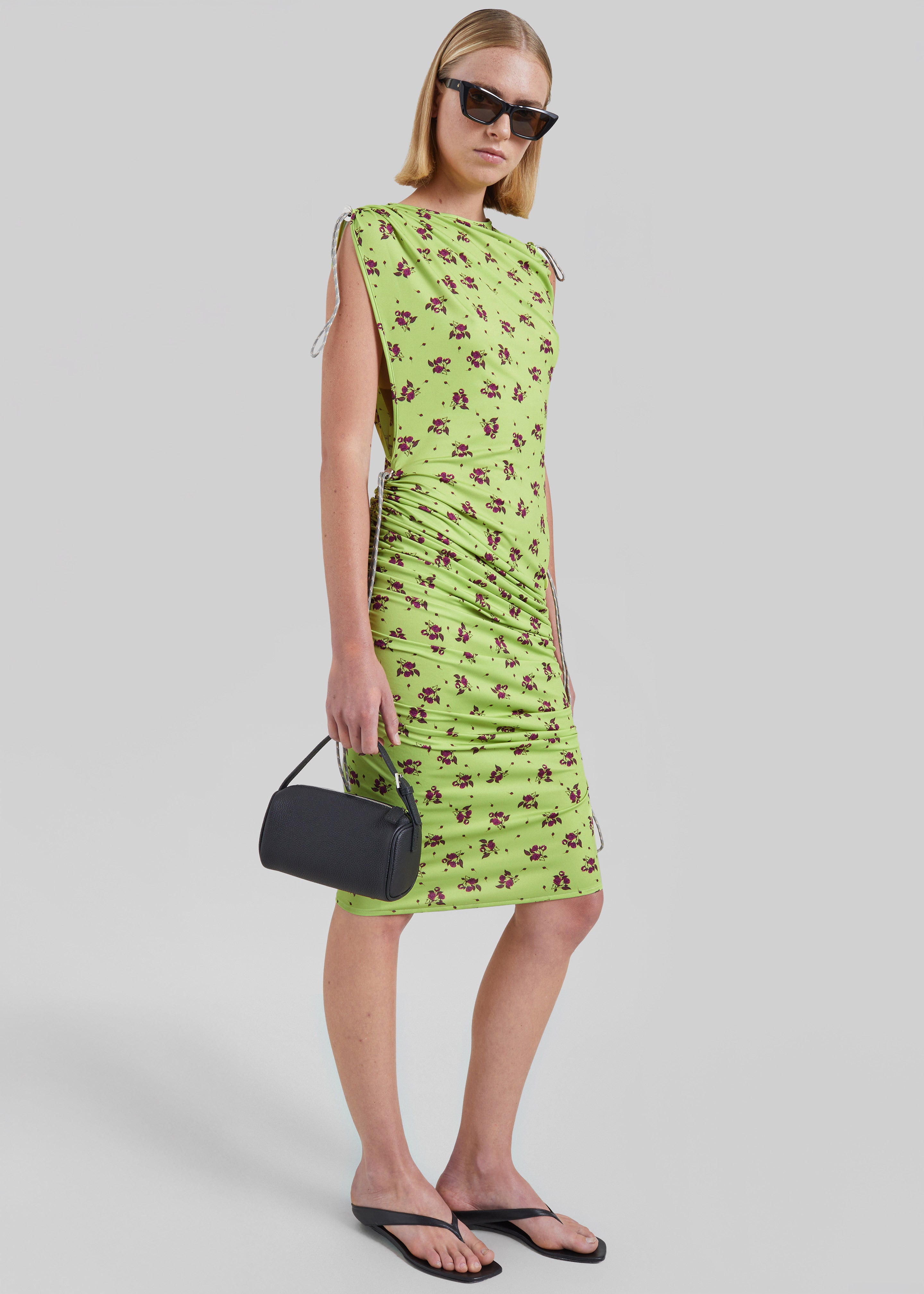 Coperni Printed Adjustable Dress - Green - 1