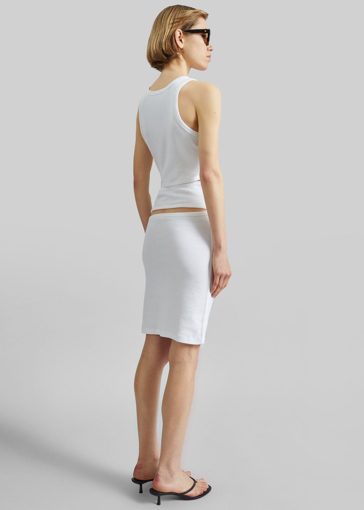 Coperni Spiral Tank Dress - White - 7