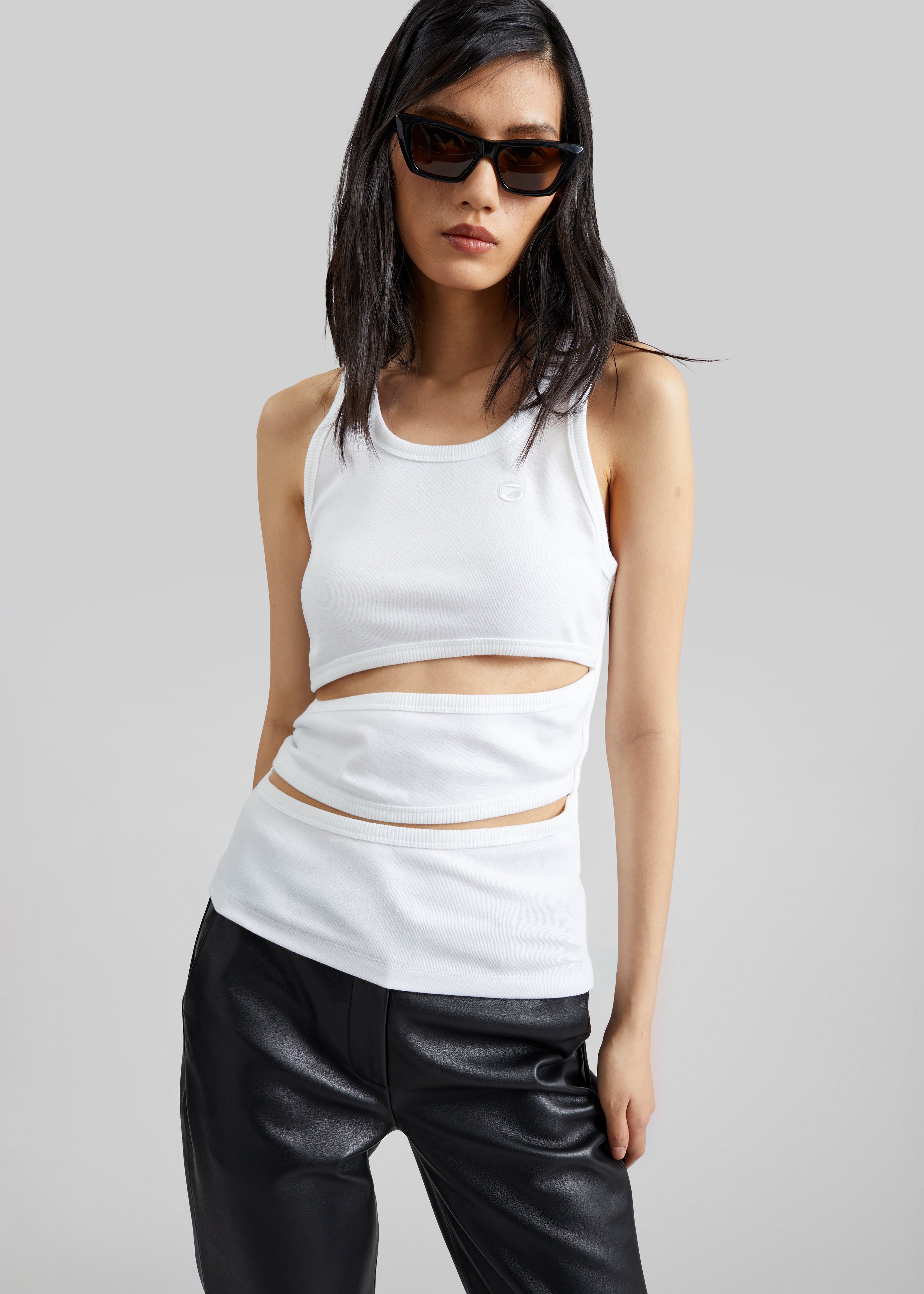 Coperni Spiral Tank Top - White - 1