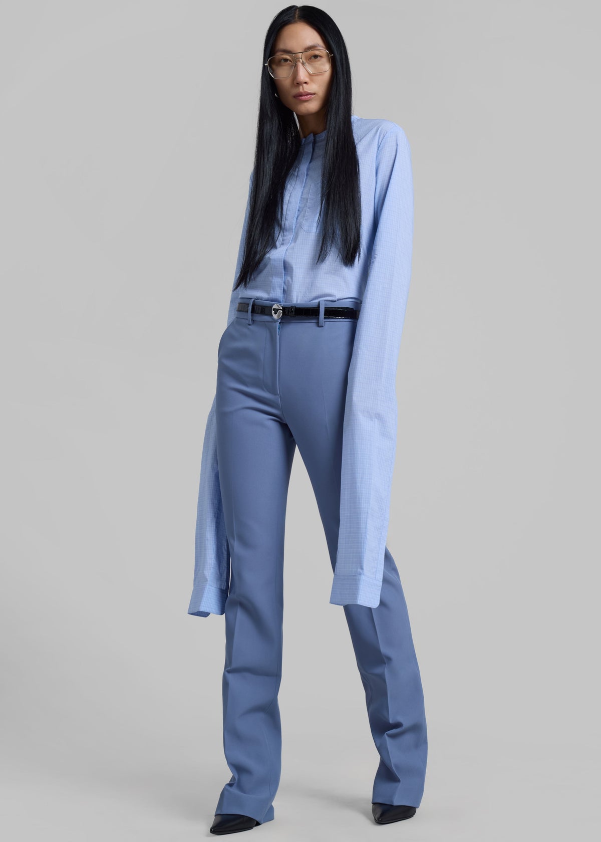 Coperni Straight Tailored Trousers - Blue - 4