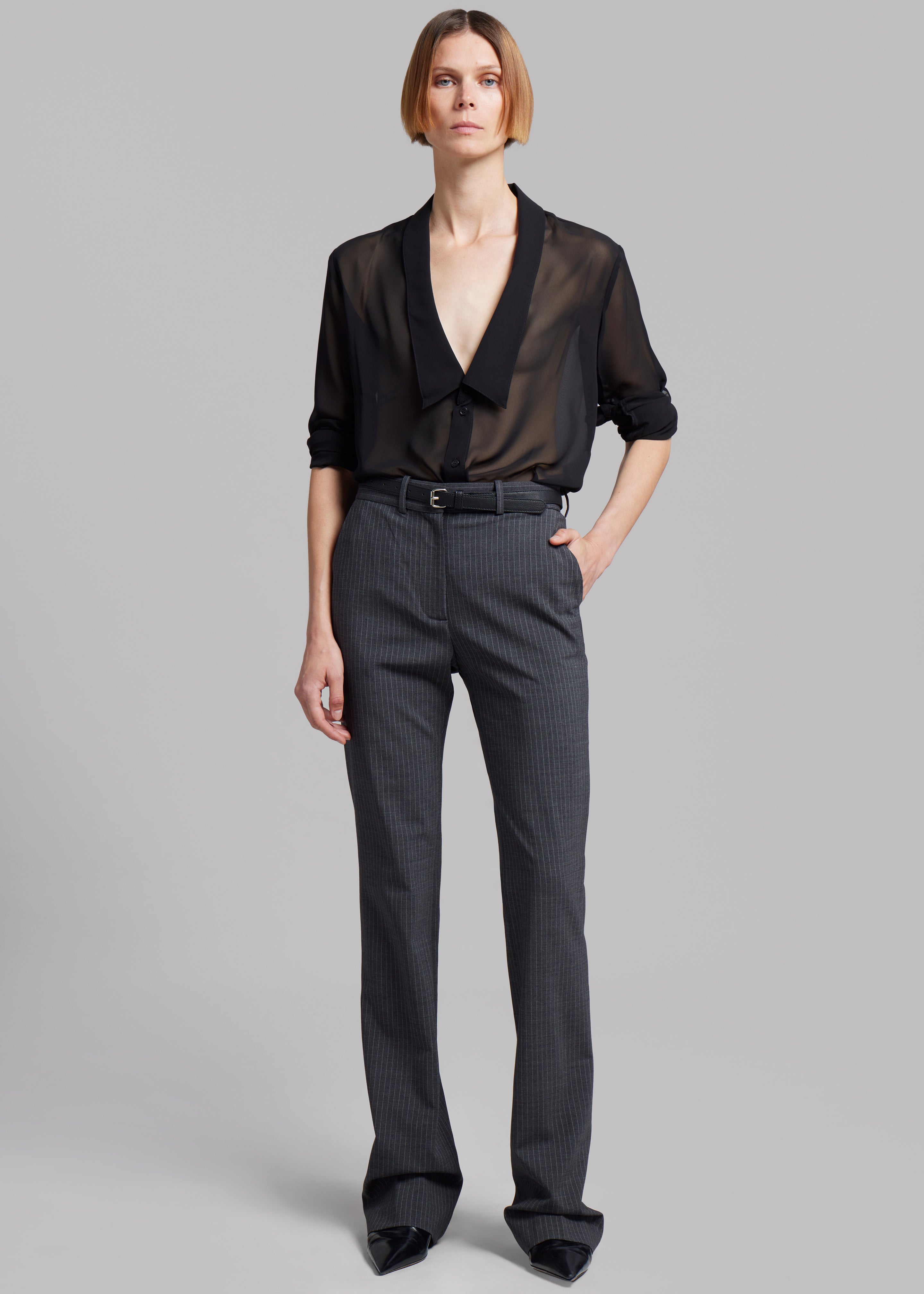 Coperni Straight Tailored Trousers - Grey - 5