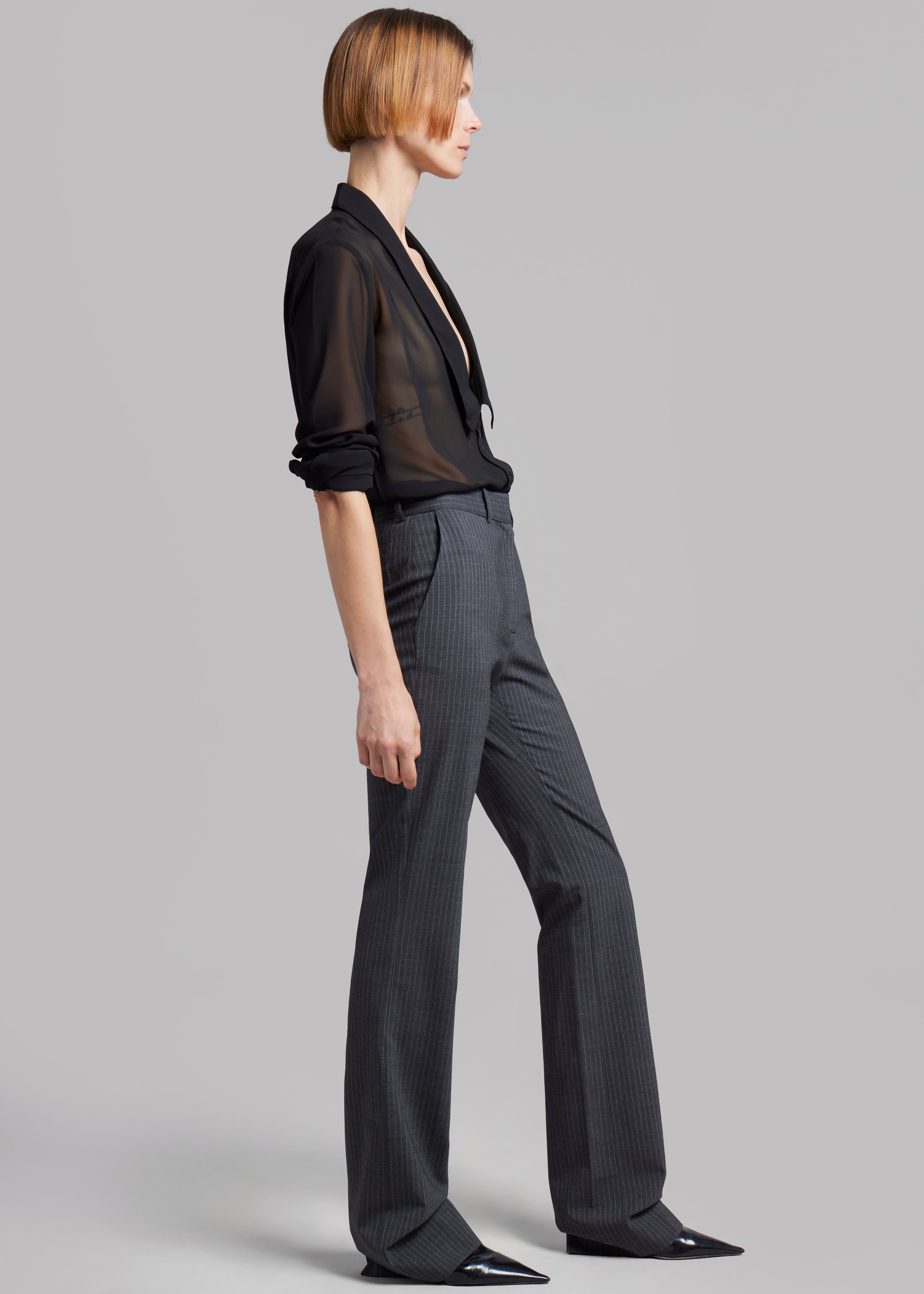 Coperni Straight Tailored Trousers - Grey - 1