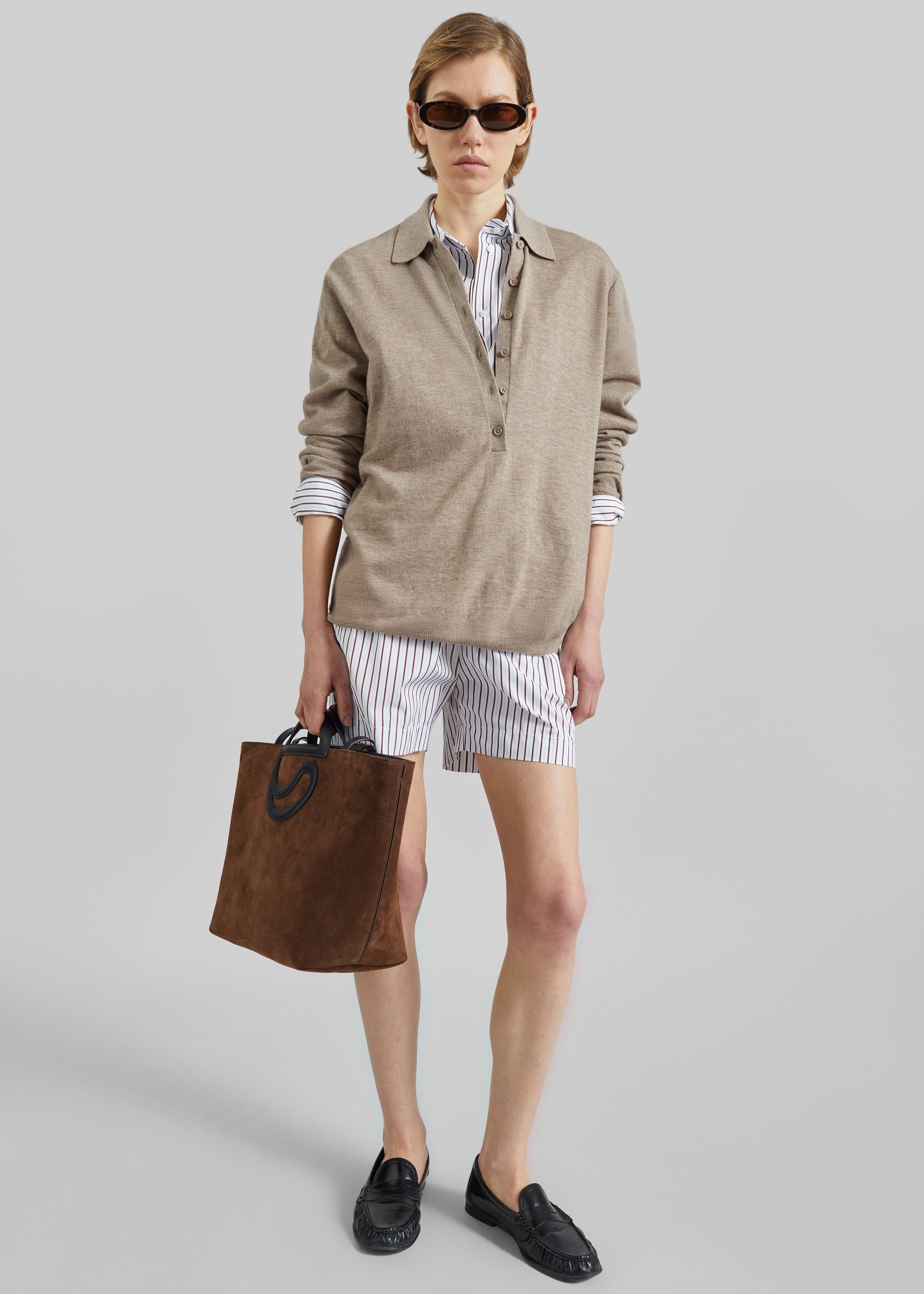 Shop the look image for Coperni C Cabas Suede Bag - Brown