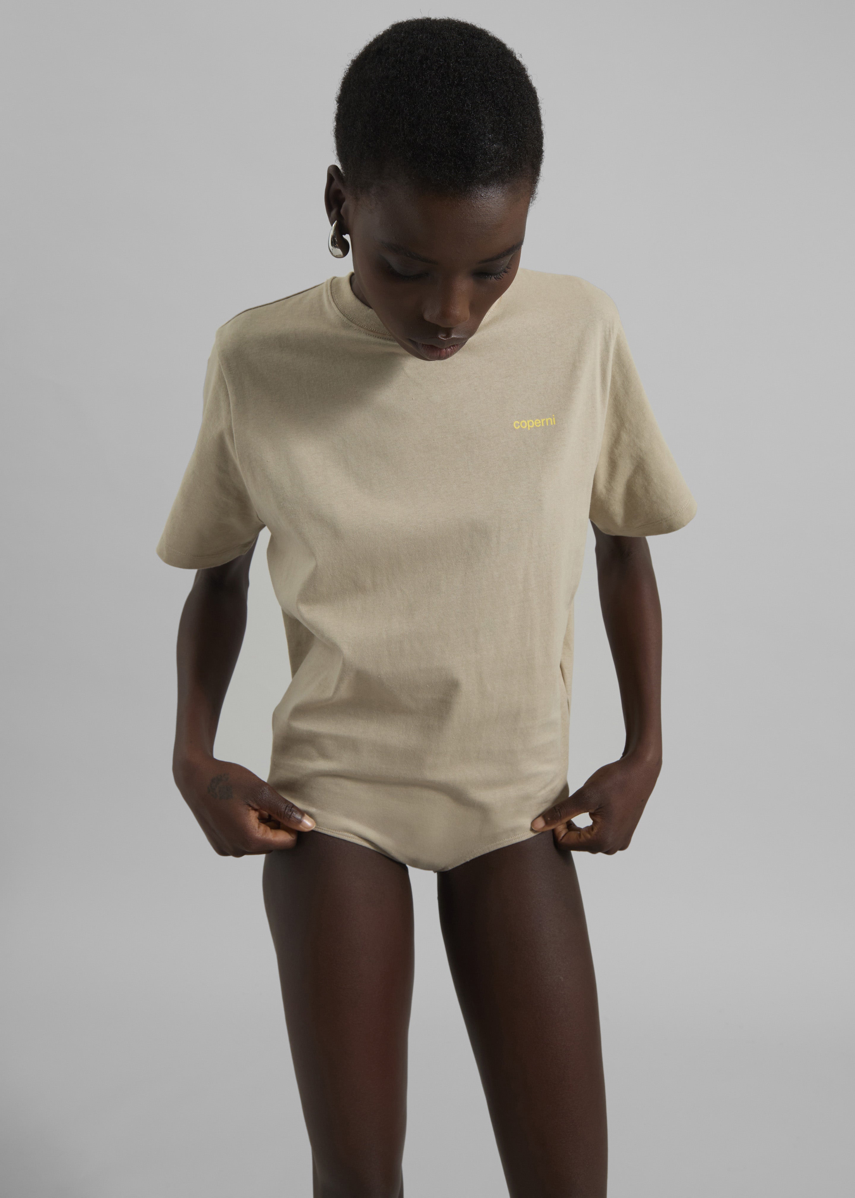 Coperni T-Shirt Body - Beige/Yellow - 1