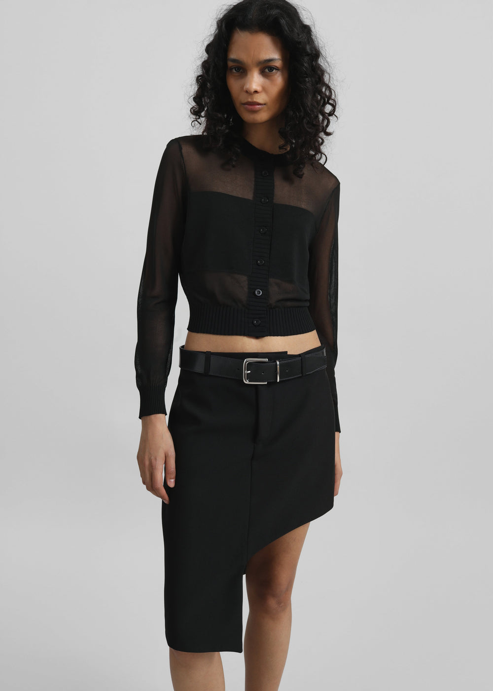 Coperni Tailored Asymmetric Skirt - Black