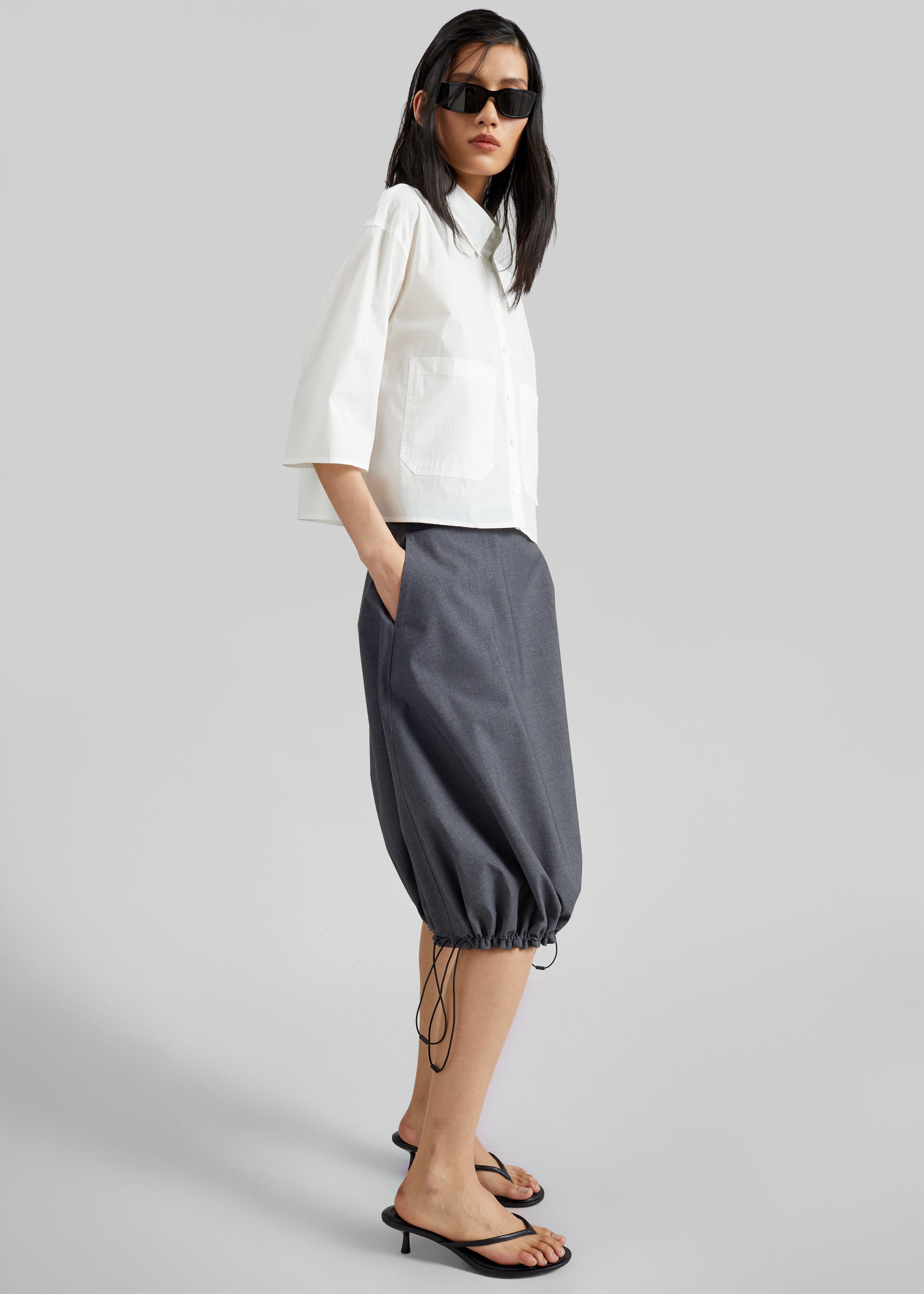 Coperni Technical Tailored Balloon Skirt - Grey – The Frankie Shop