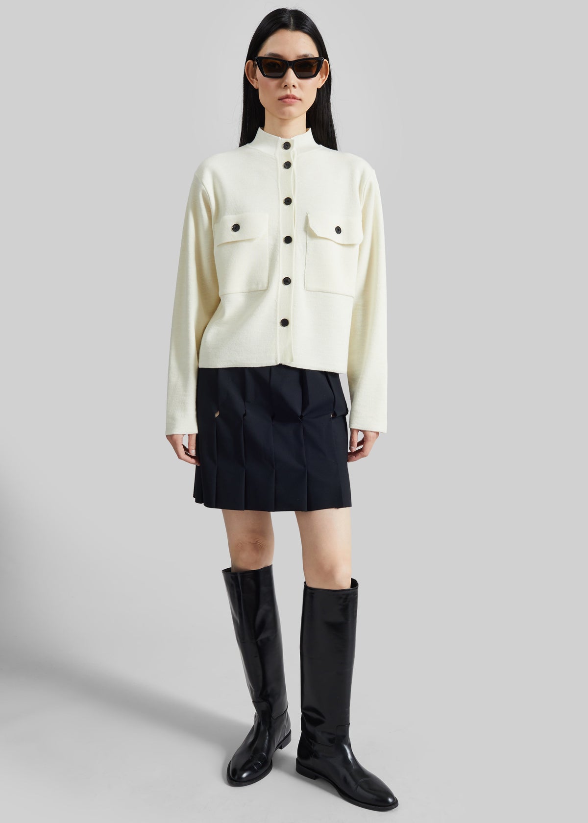 Coperni Technical Tailored Origami Skirt - Black - 2