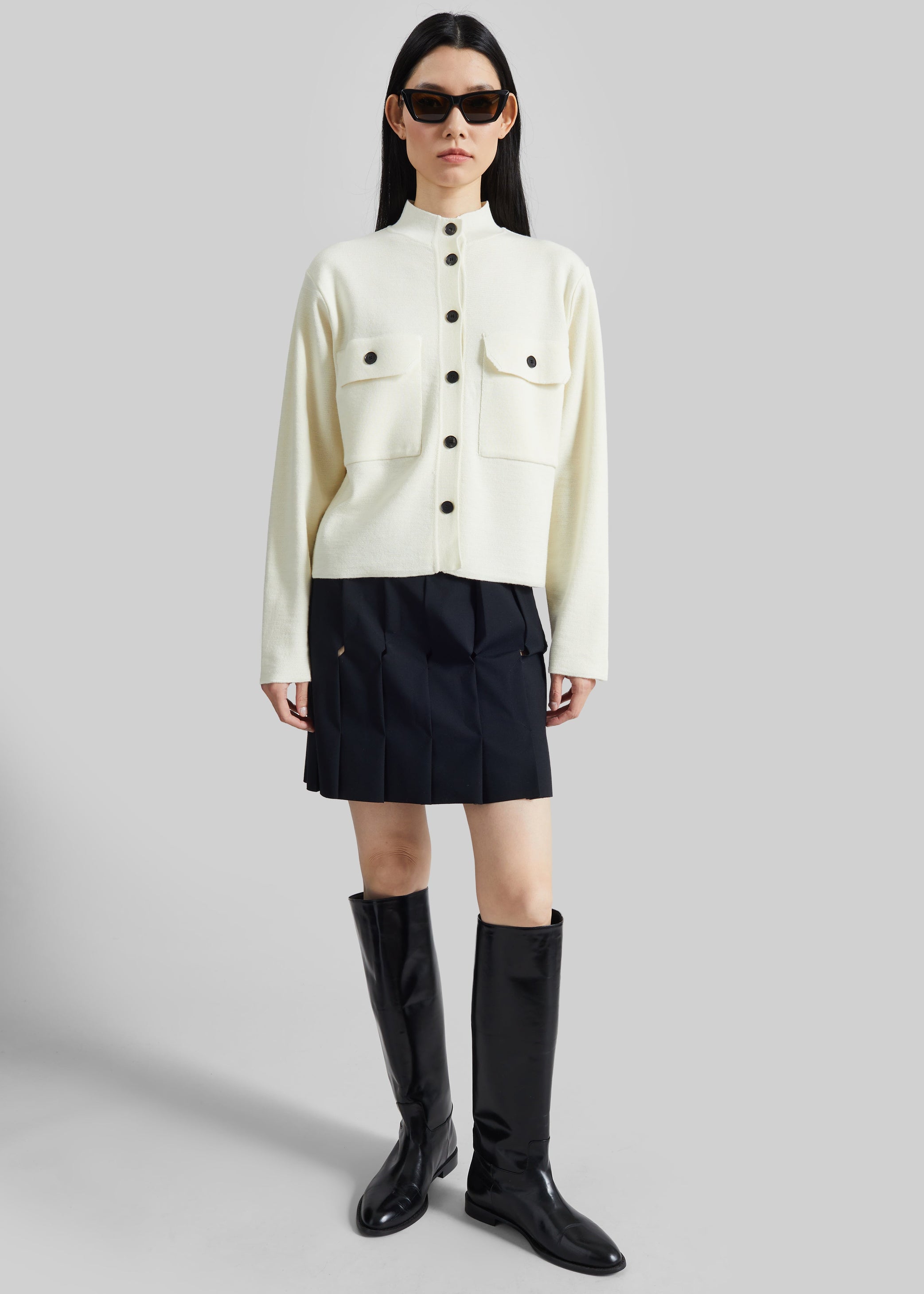 Shop the look image for Coperni Technical Tailored Origami Skirt - Black