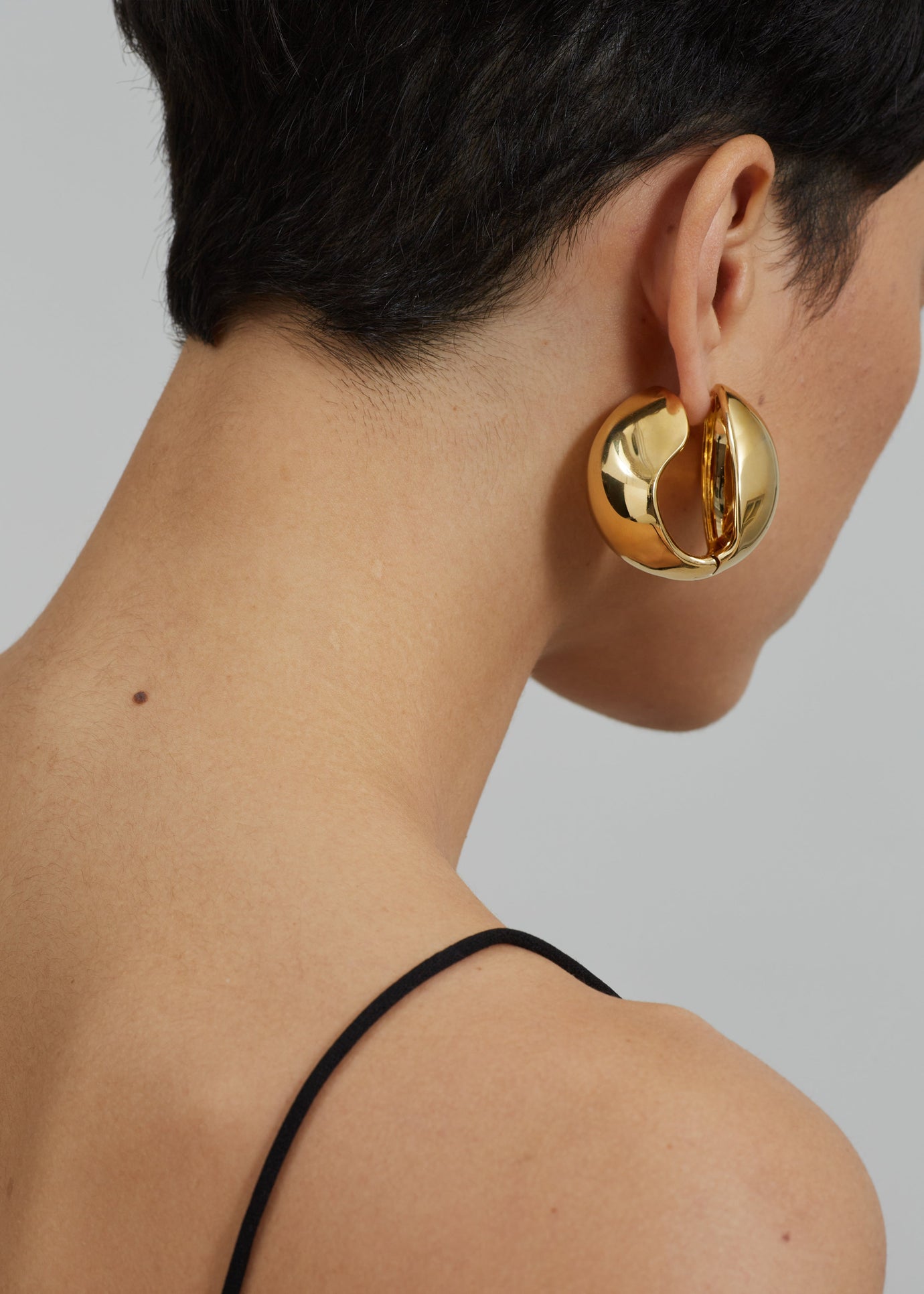 Coperni XL Logo Creole Earrings - Gold - 1