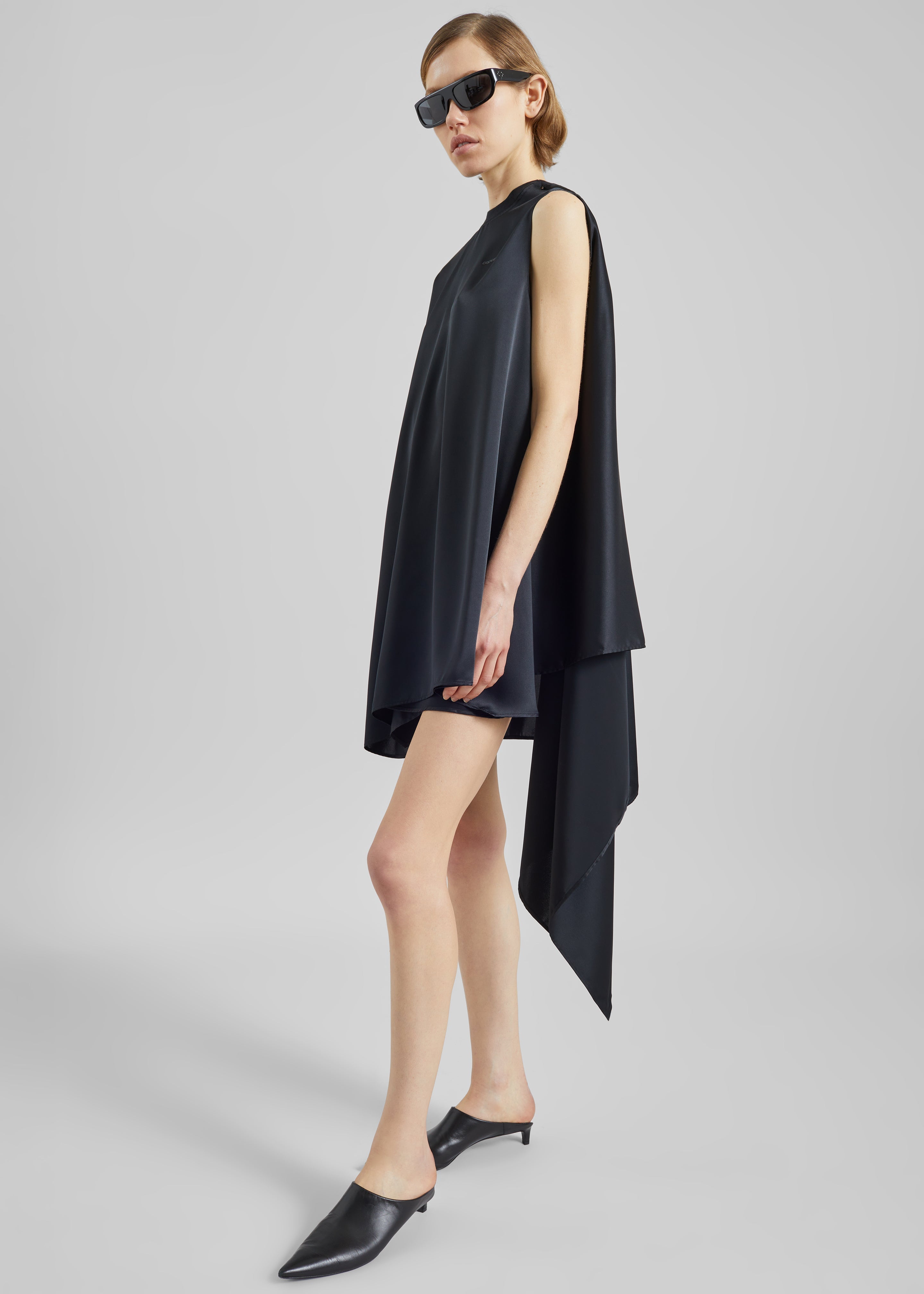 Coperni Zero Waste Draped Dress - Black - 1