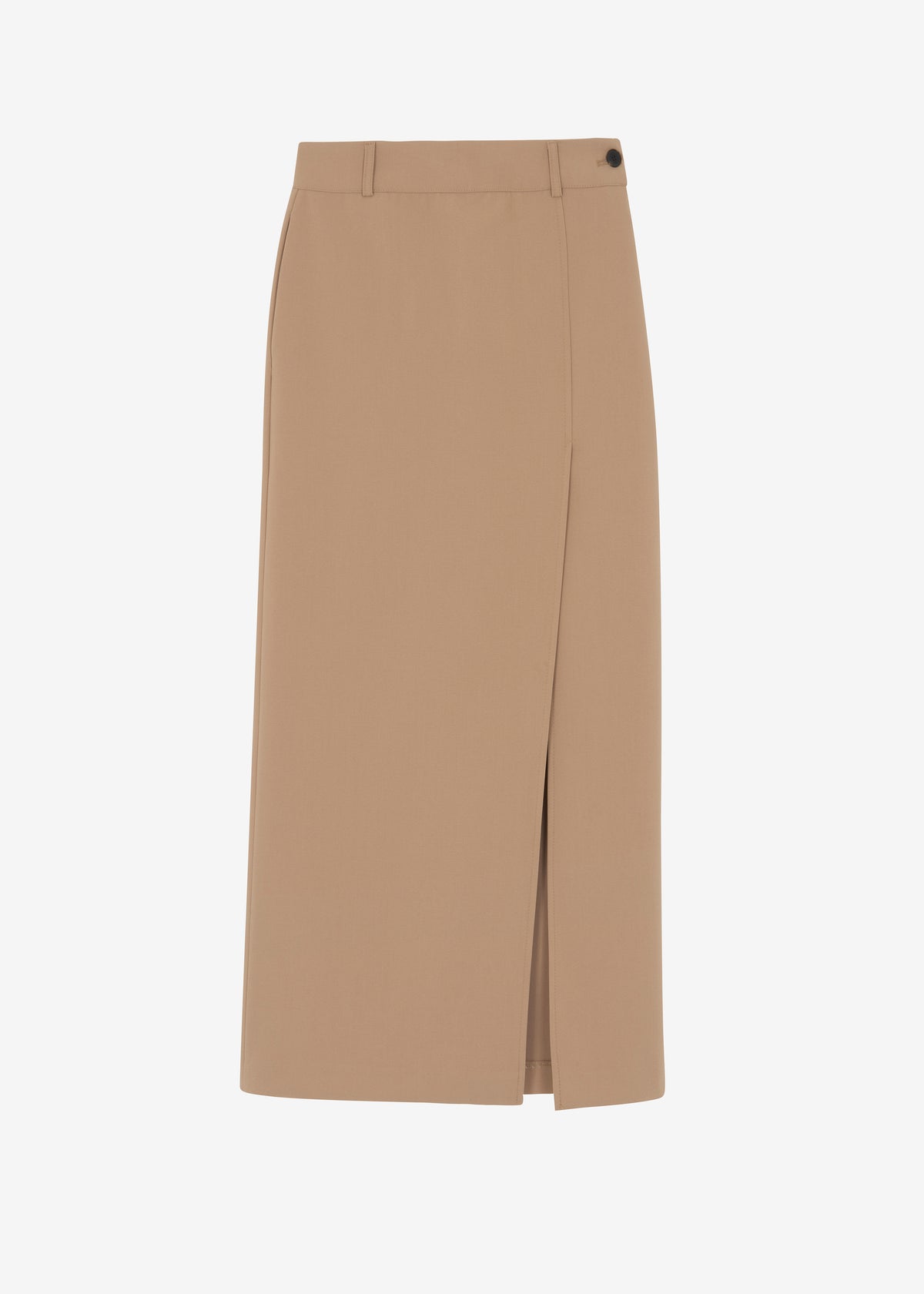 Cordelia Midi Slit Skirt - Camel - 12