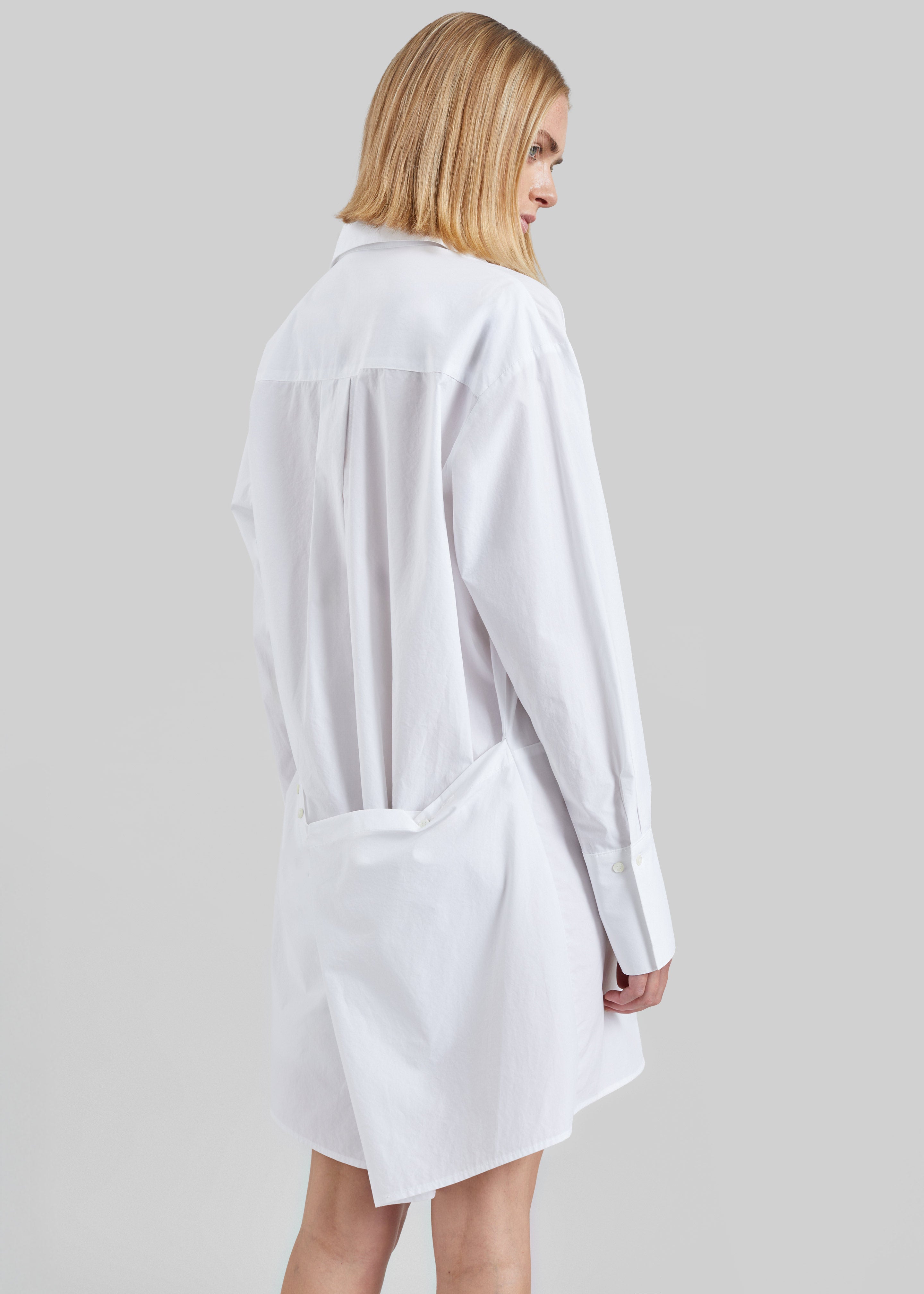Corella Adjustable Back Shirt Dress - White - 1