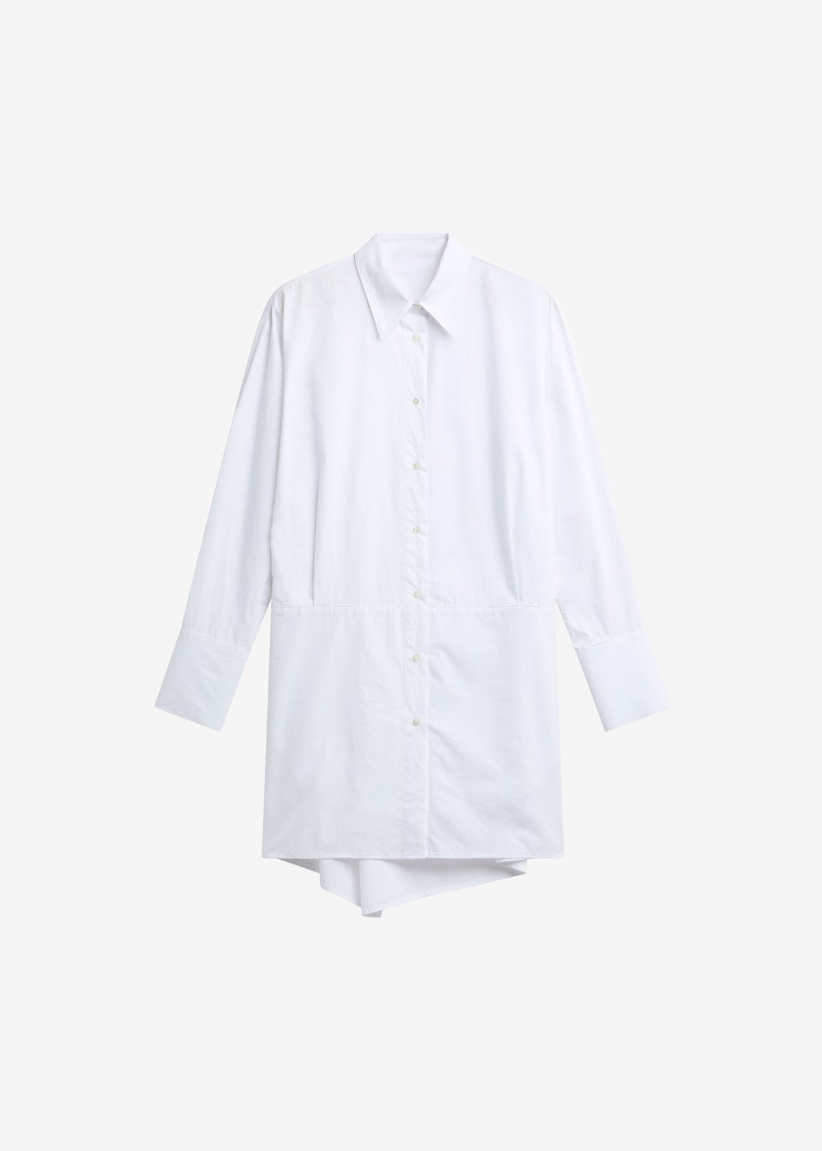 Corella Adjustable Back Shirt Dress - White - 7