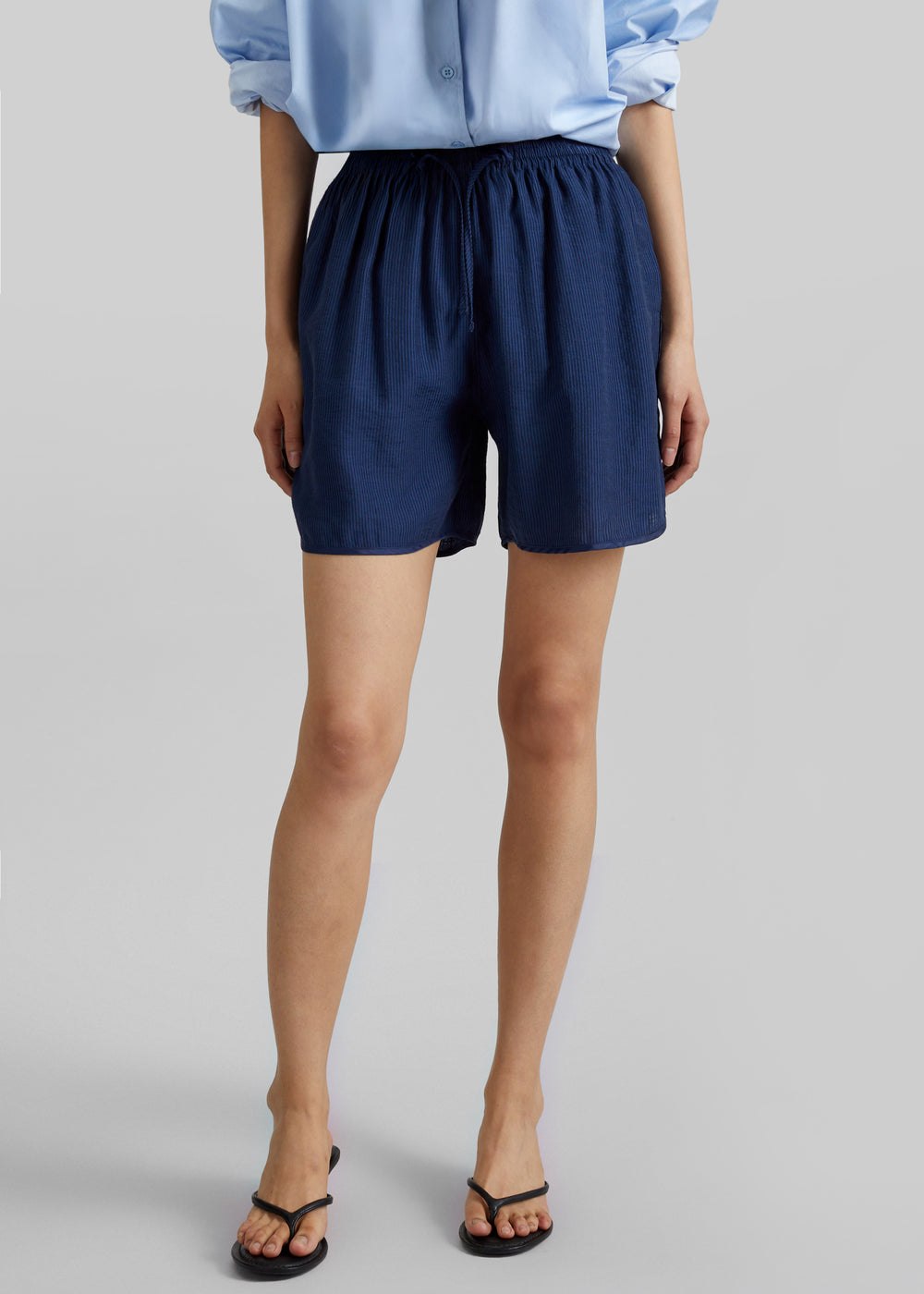Coria Boxer Shorts - Navy Stripe - 1