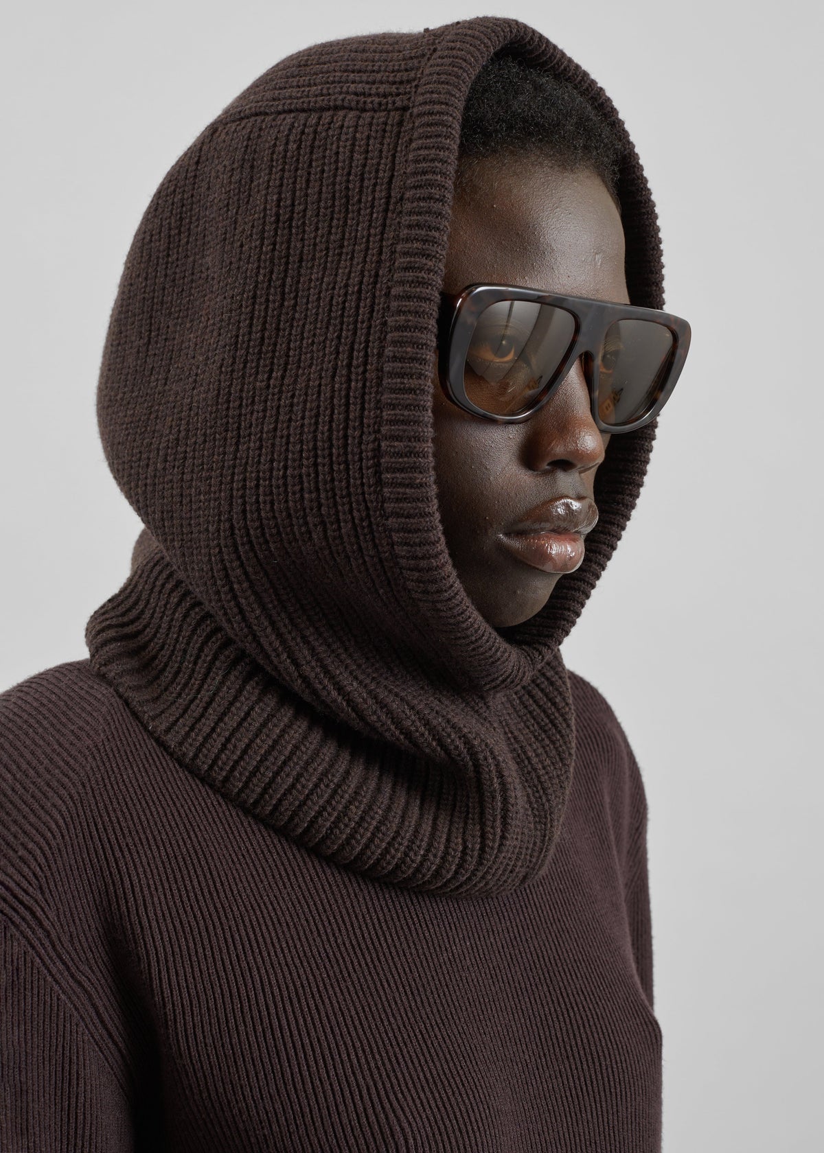 Corin Knit Snood - Brown