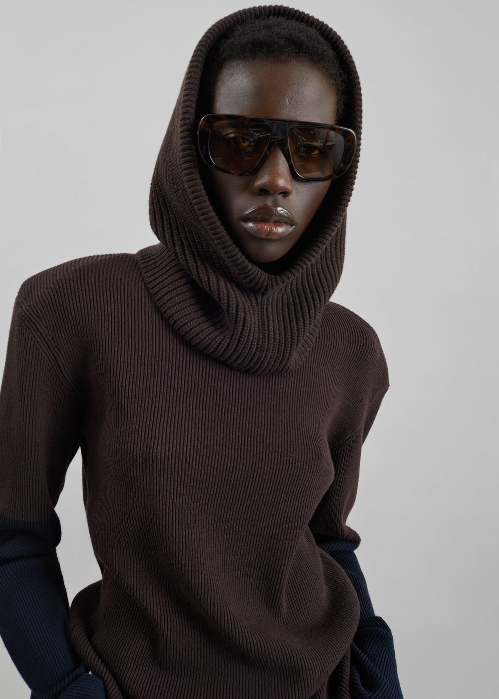 Corin Knit Snood - Brown