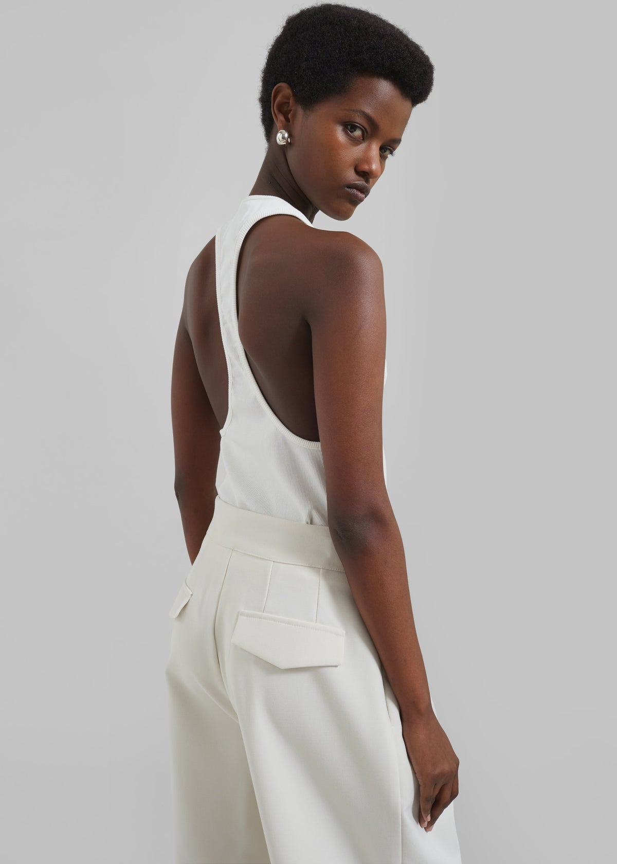 Corinne Belted Pants - Cream - 10