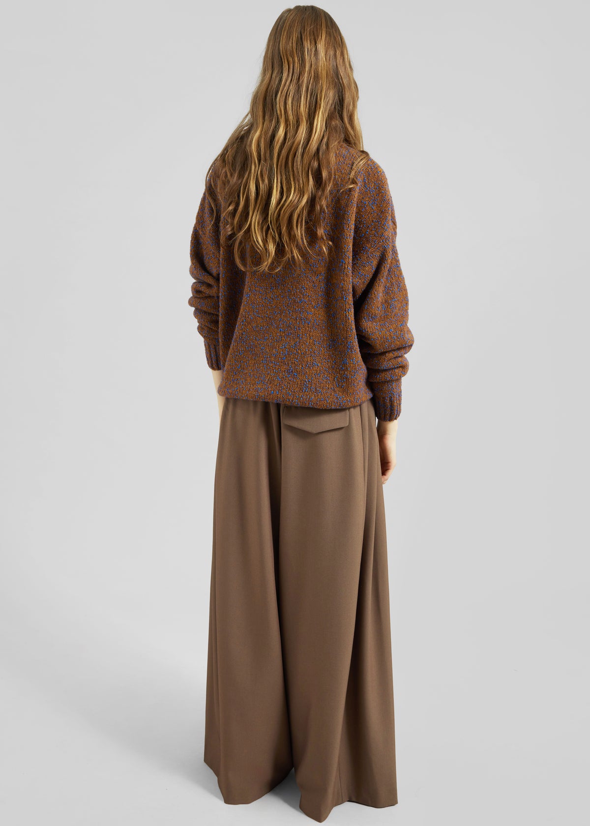 Corlen Pleated Wide Pants - Brown - 7