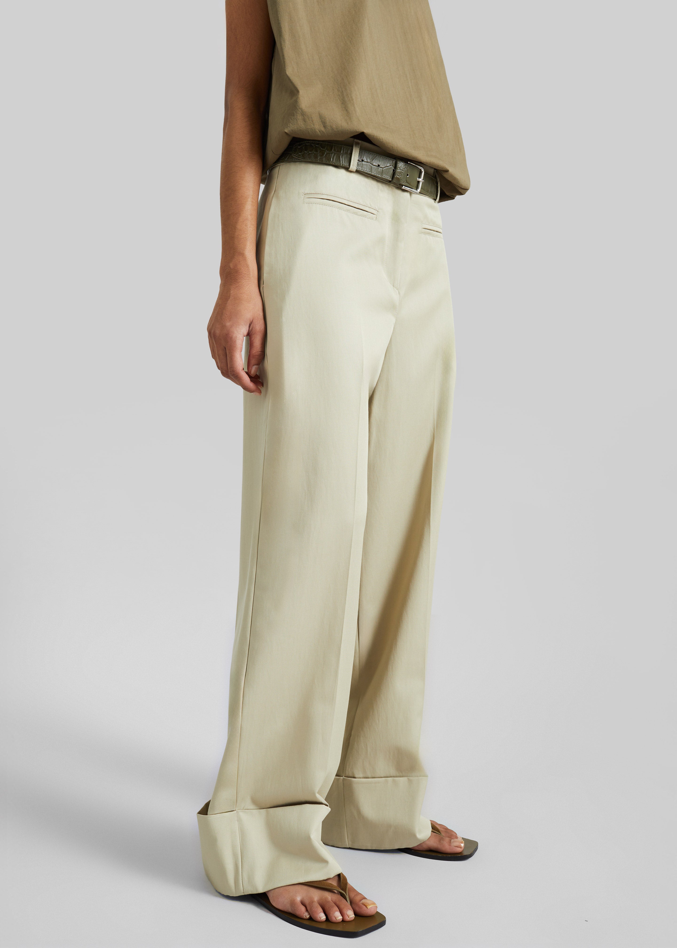 Corris Straight Cuff Trousers - Beige - 2