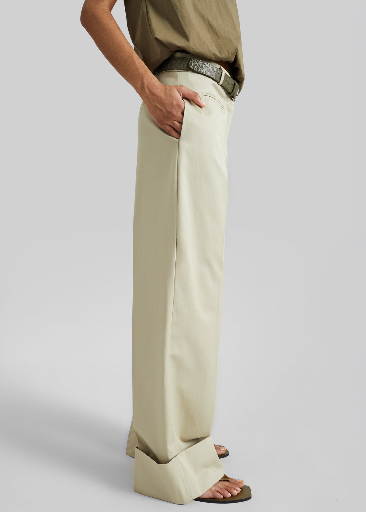 Corris Straight Cuff Trousers - Beige - 5